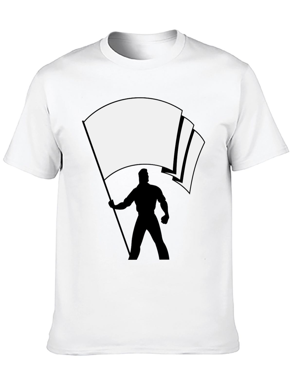 Flag Bearer Graphic Tee - Black Cotton Blend