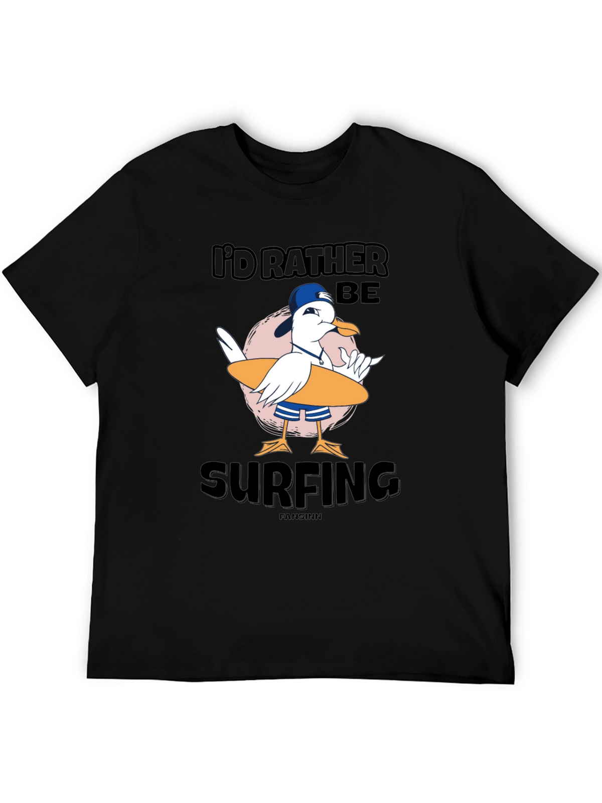 Id Rather Be Surfing T-Shirt - Black