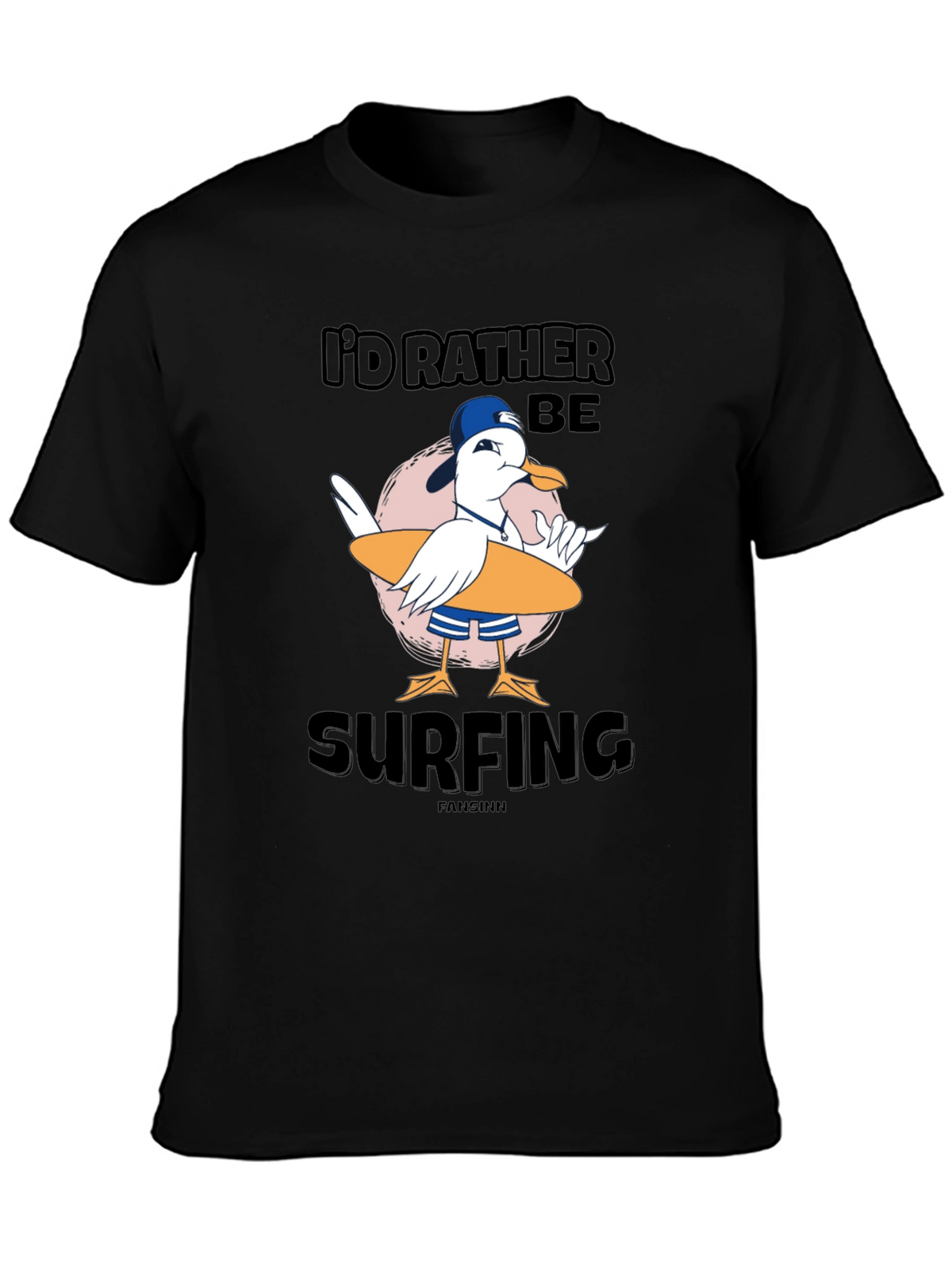 Id Rather Be Surfing T-Shirt - Black