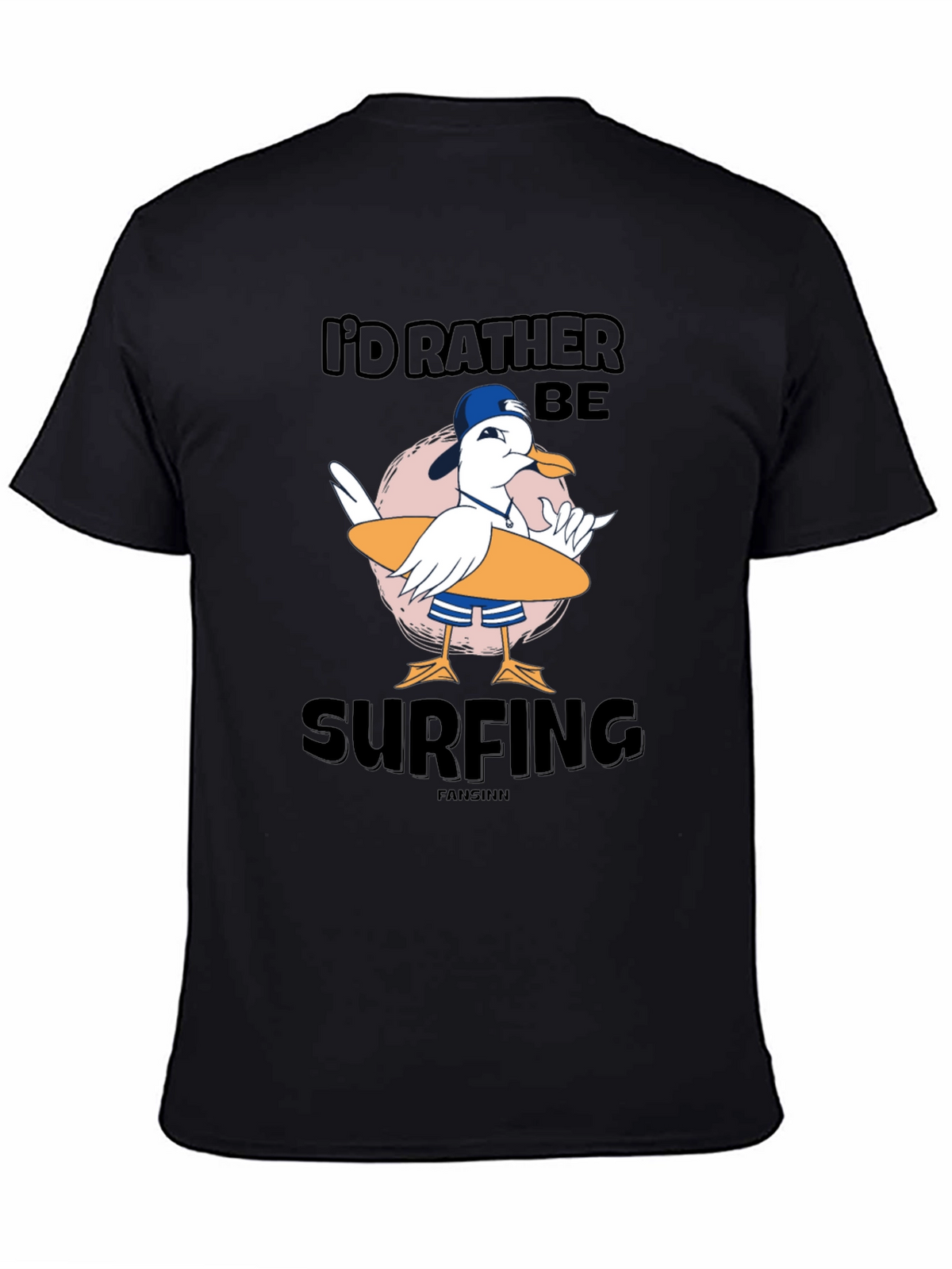Id Rather Be Surfing T-Shirt - Black