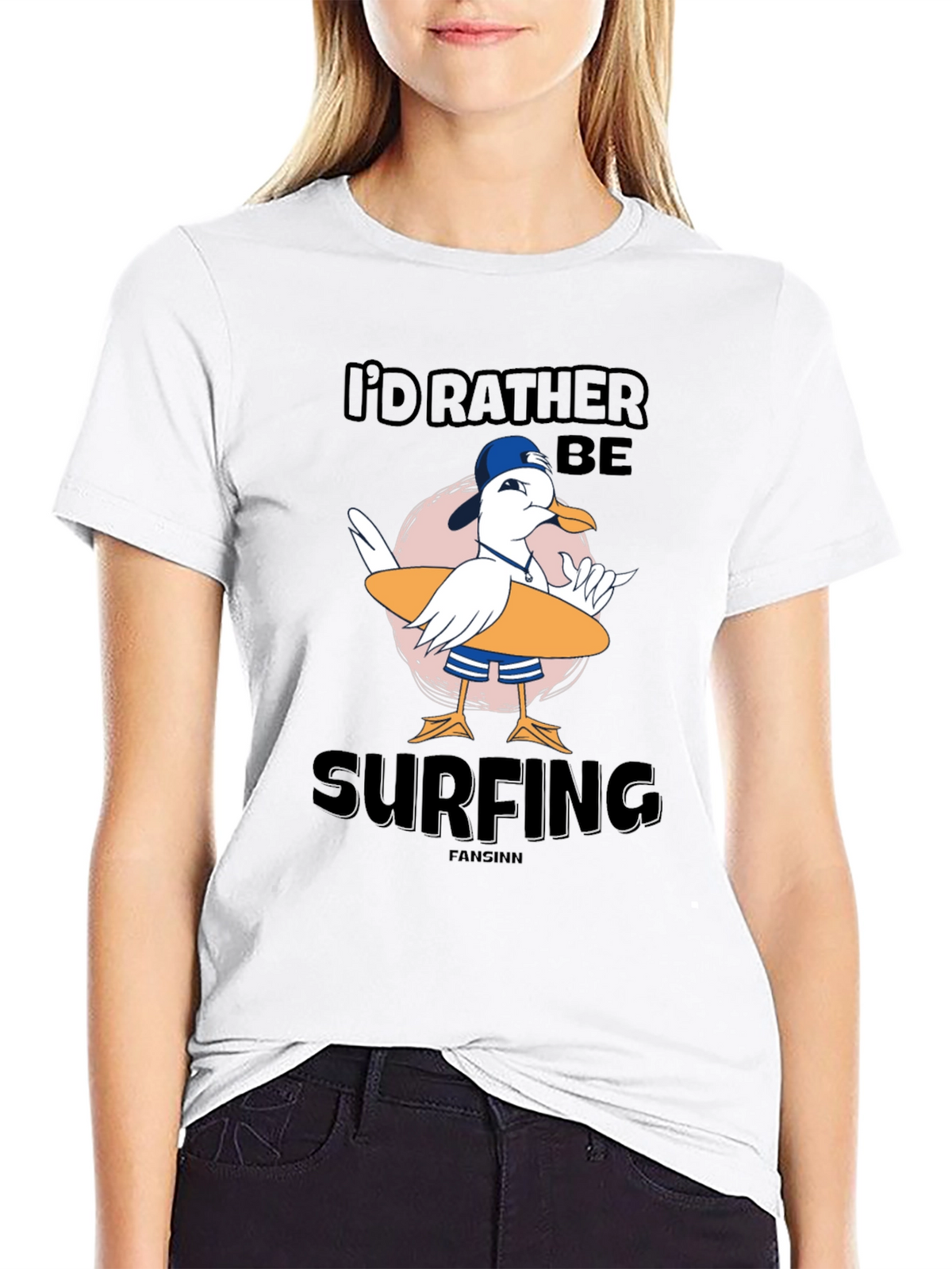 Id Rather Be Surfing T-Shirt - Black