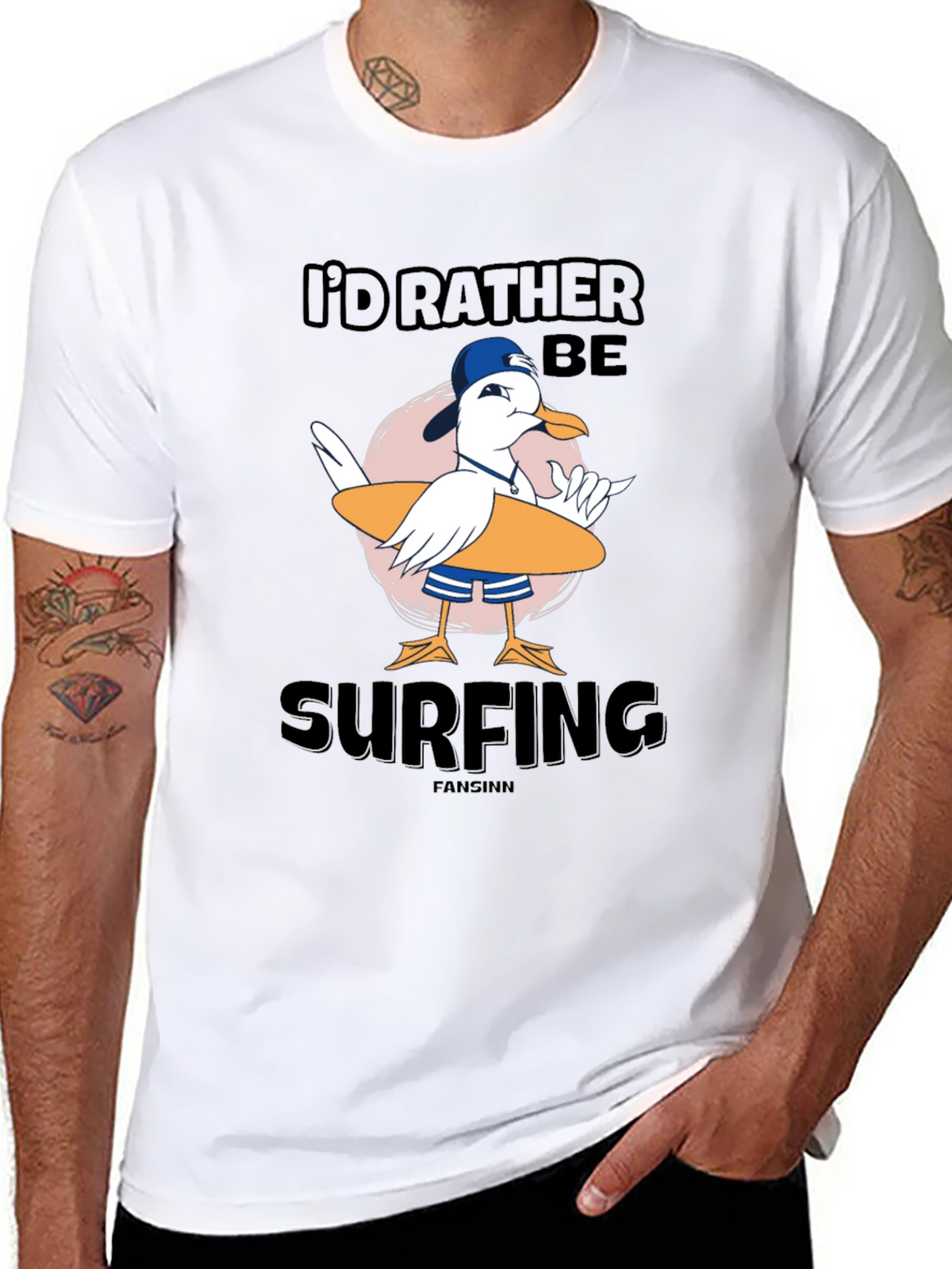 Id Rather Be Surfing T-Shirt - Black