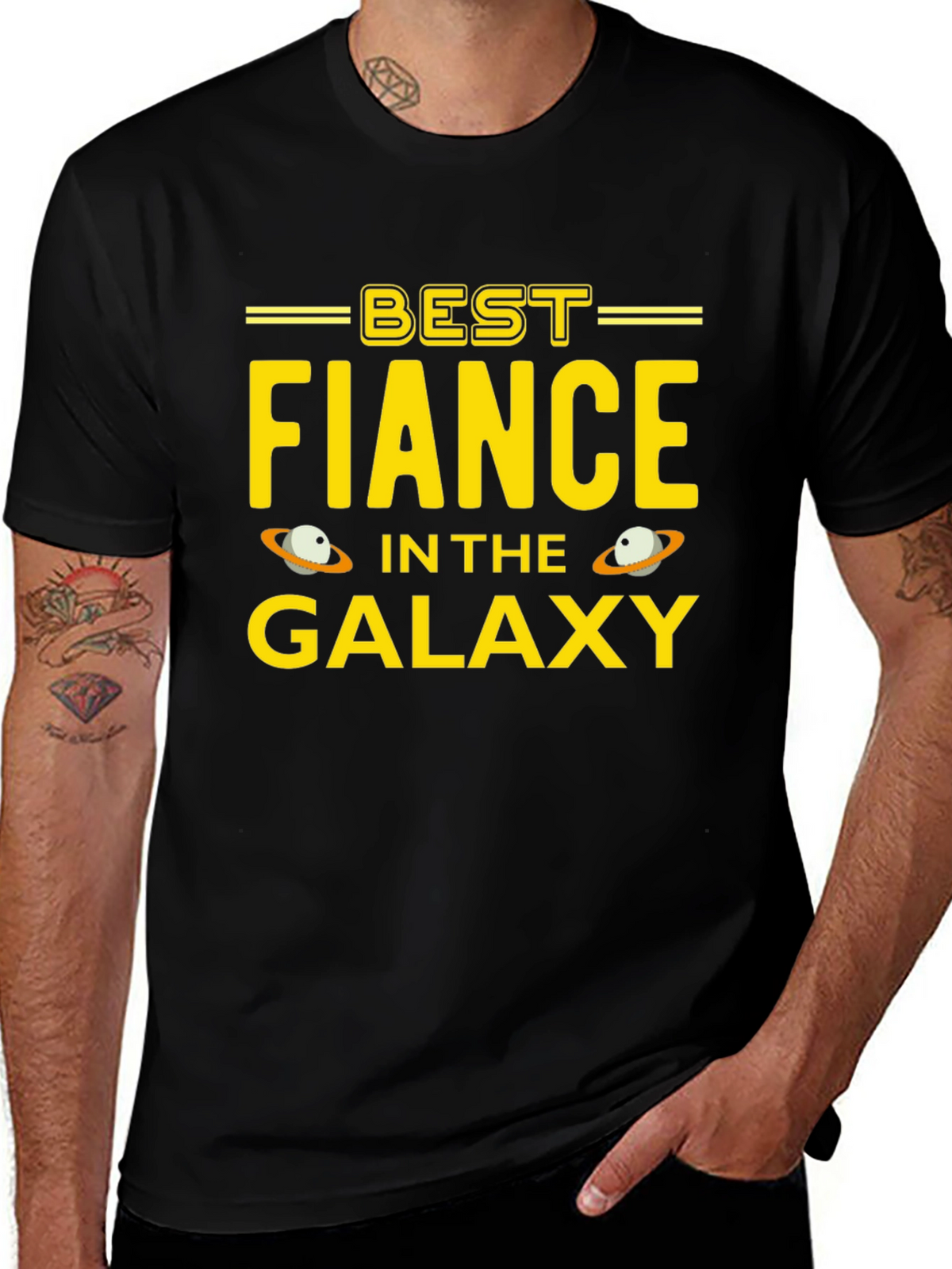 Best Fiance in the Galaxy Black T-Shirt