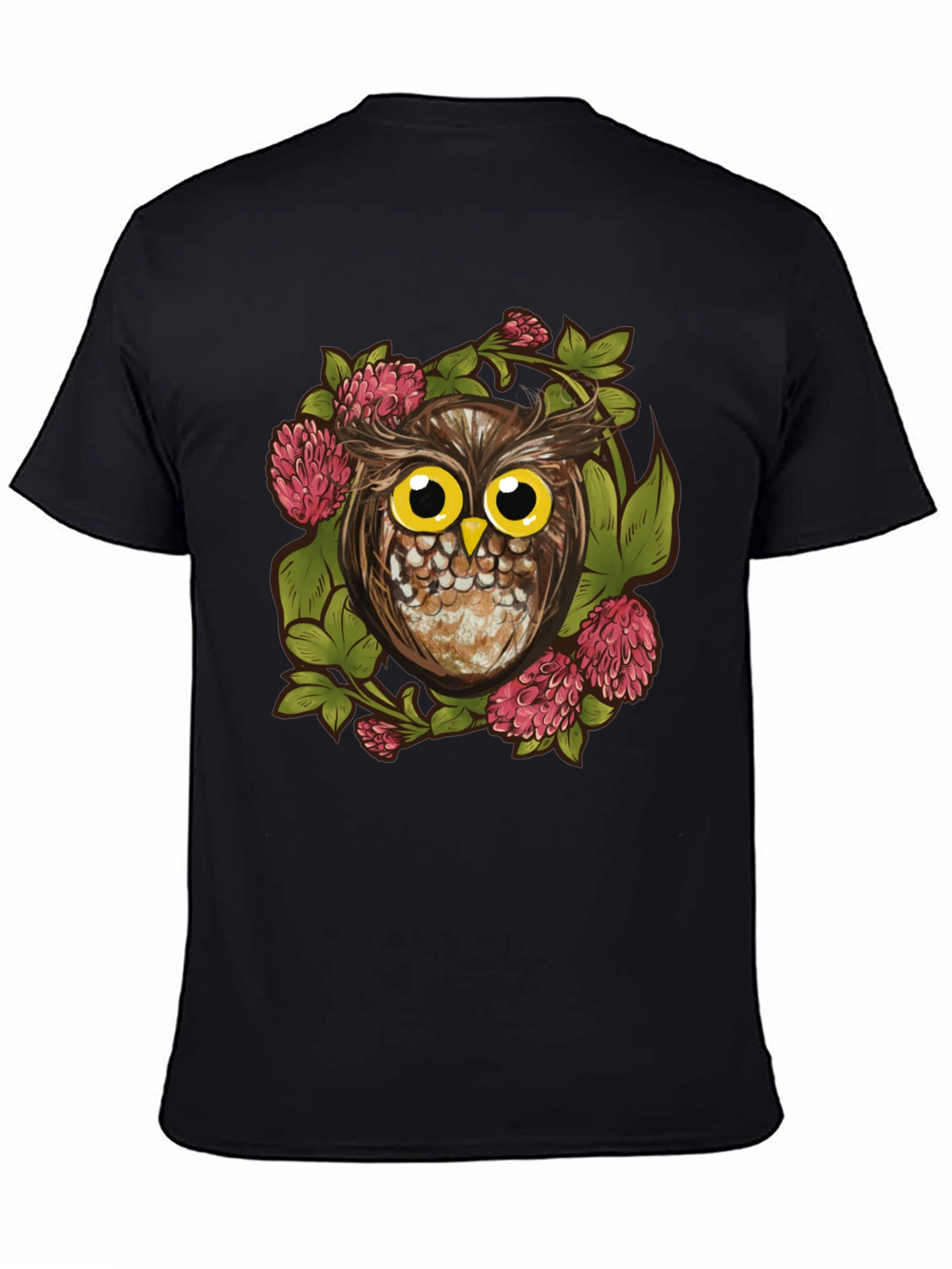Owl & Clover Graphic Tee - Mens Black T-Shirt