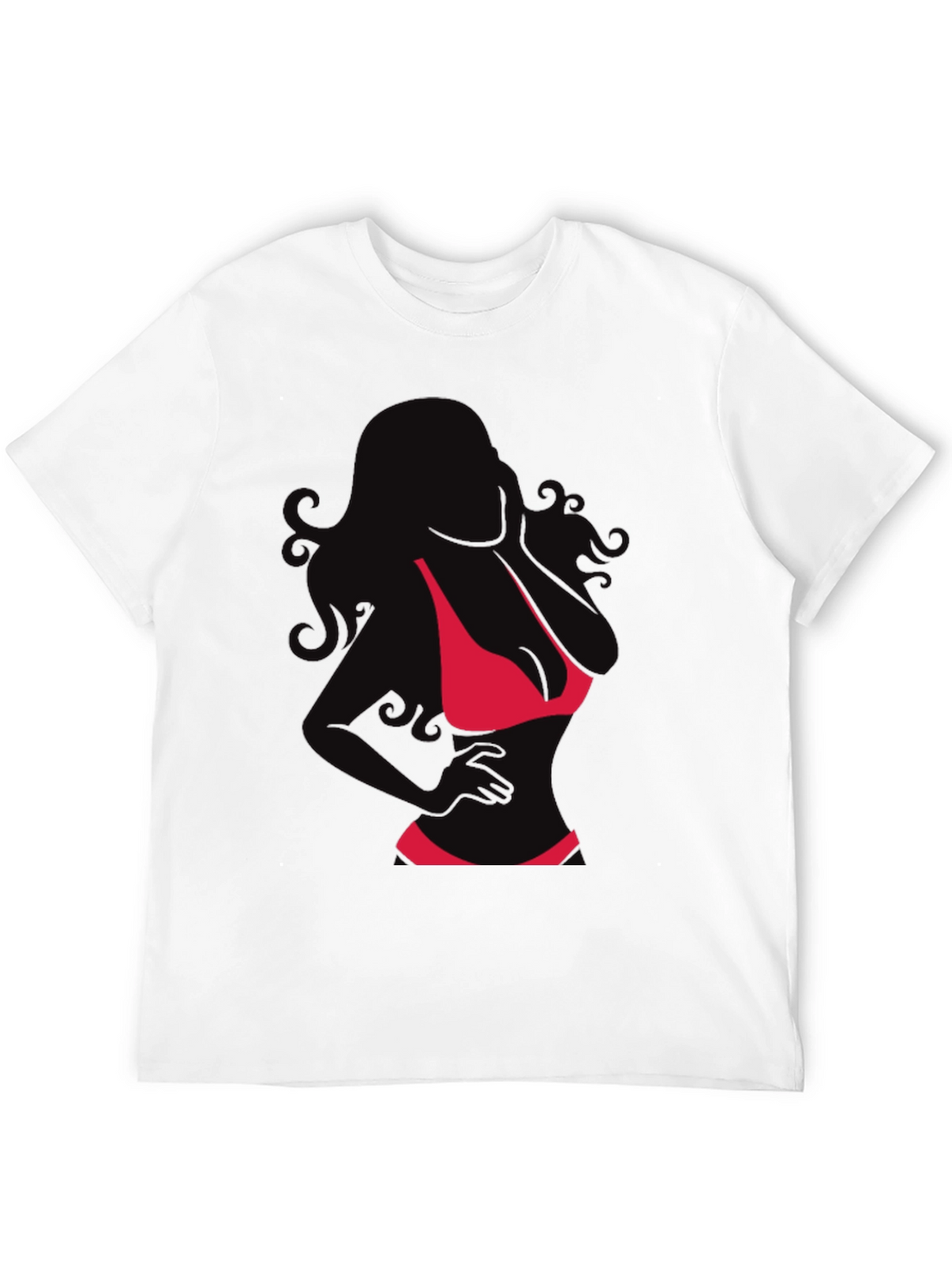 Silhouette Bikini Graphic T-Shirt - Mens Fashion Tee