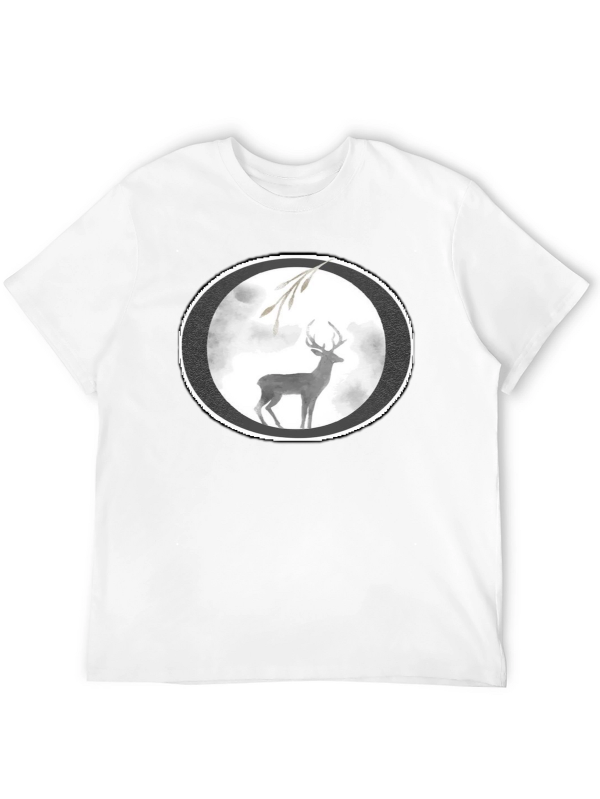 Deer Graphic Black T-Shirt
