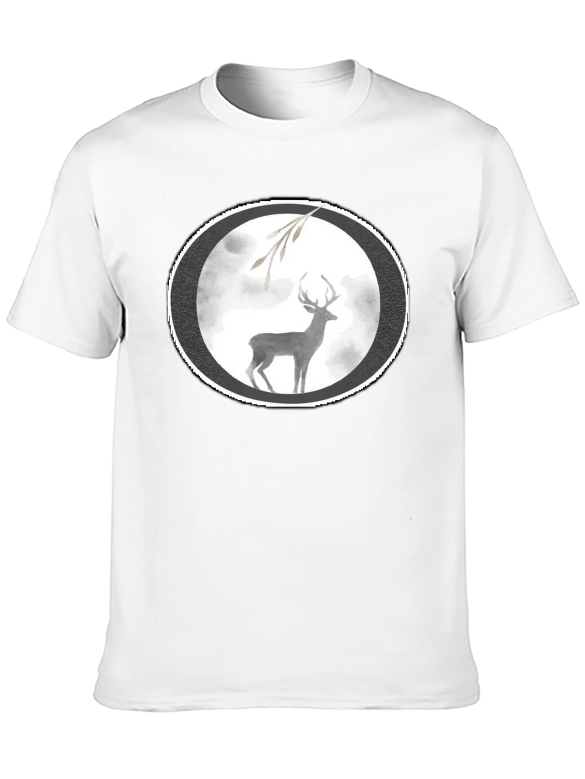 Deer Graphic Black T-Shirt