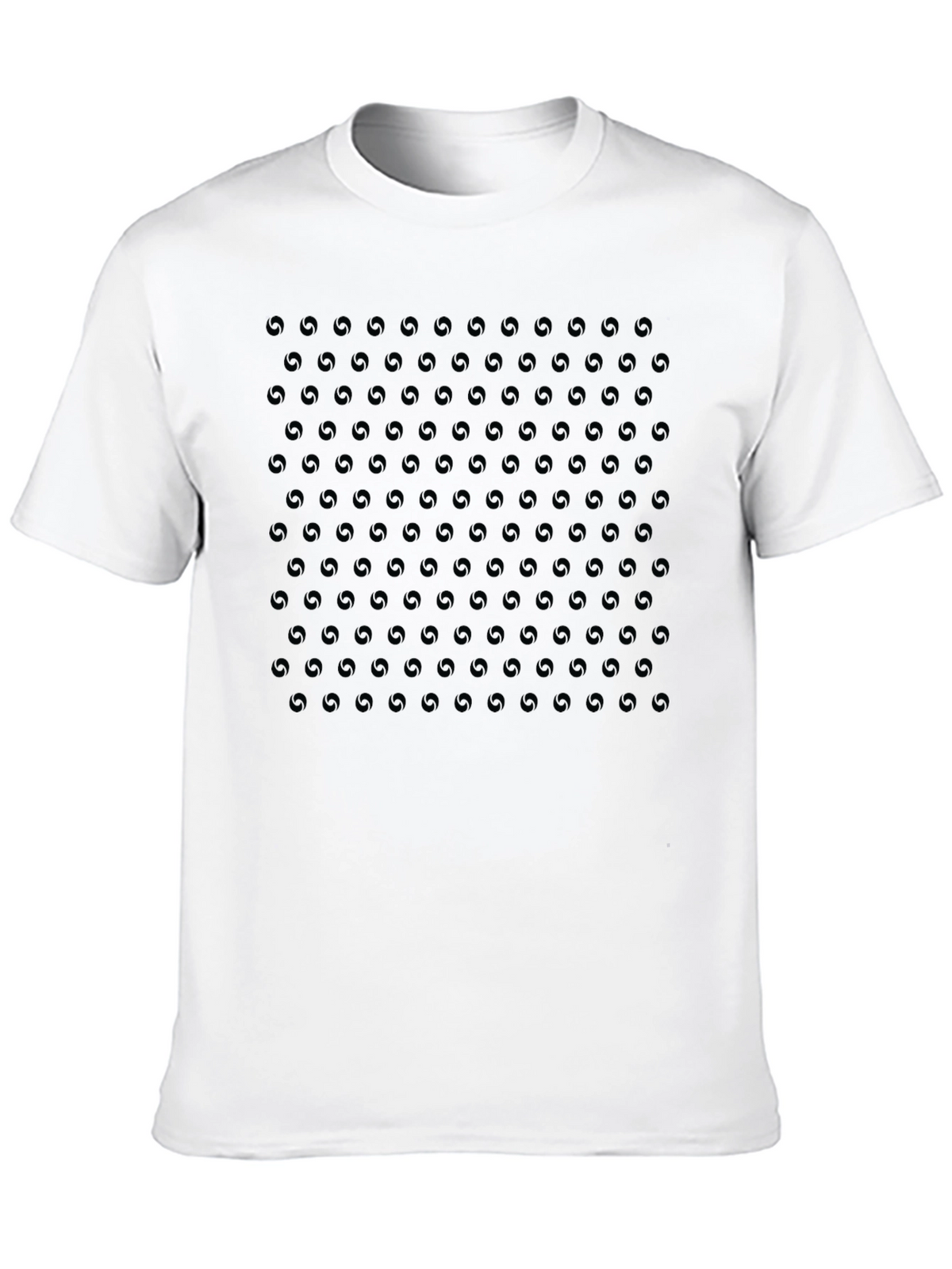 Monochrome Aperture Pattern Crew Neck T-Shirt