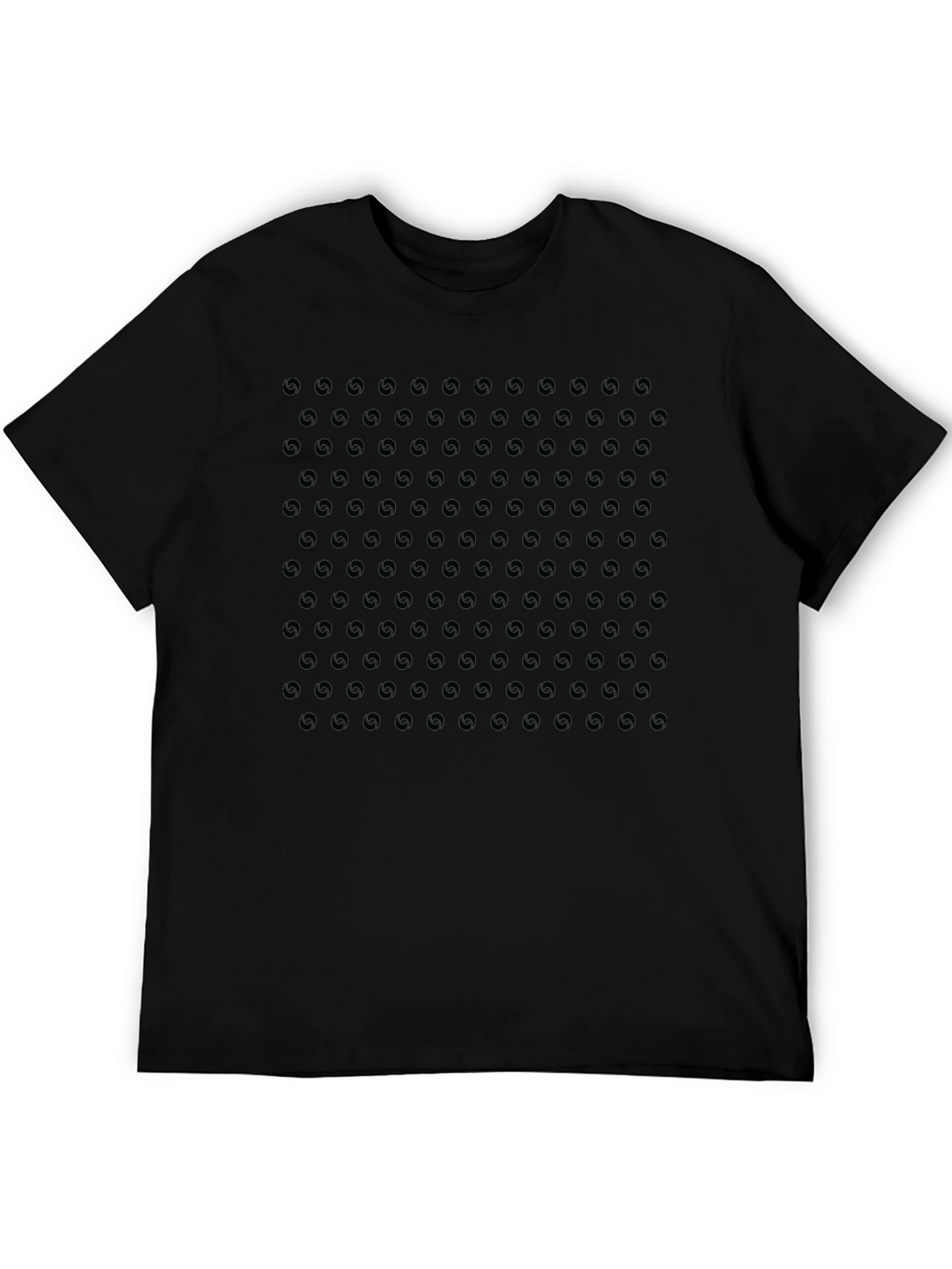 Monochrome Aperture Pattern Crew Neck T-Shirt