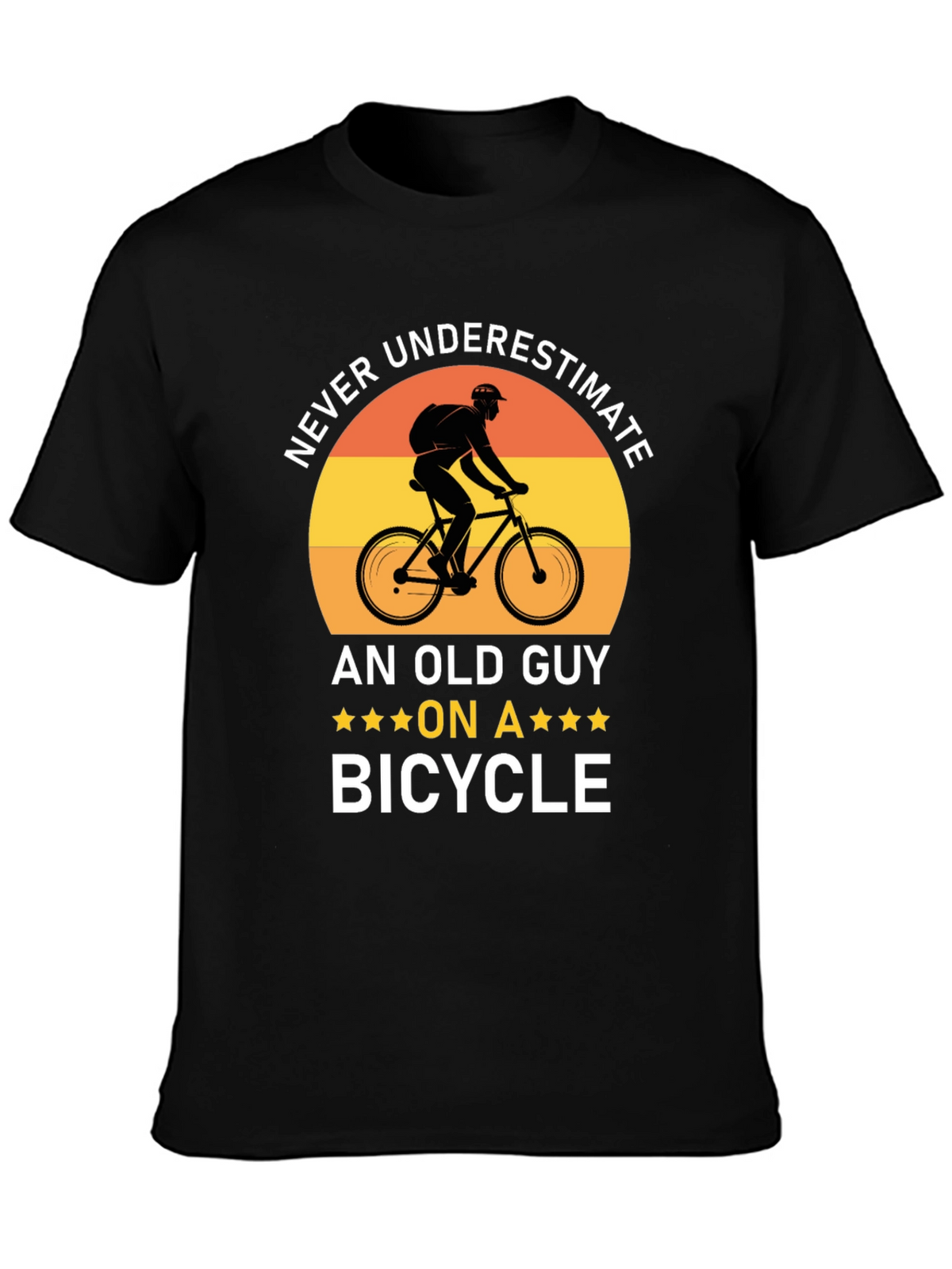 Never Underestimate Old Guy On Bicycle T-Shirt