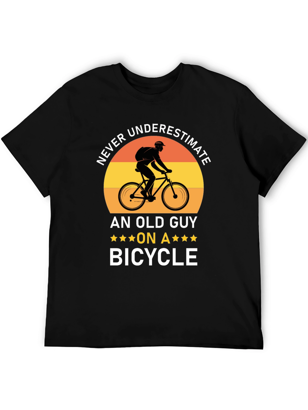 Never Underestimate Old Guy On Bicycle T-Shirt