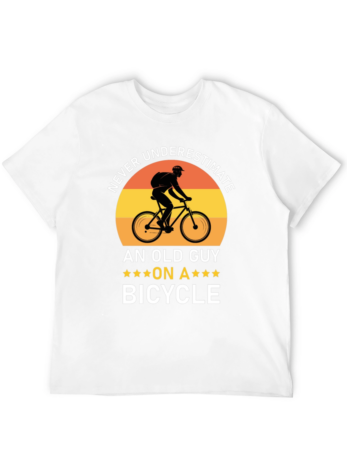 Never Underestimate Old Guy On Bicycle T-Shirt