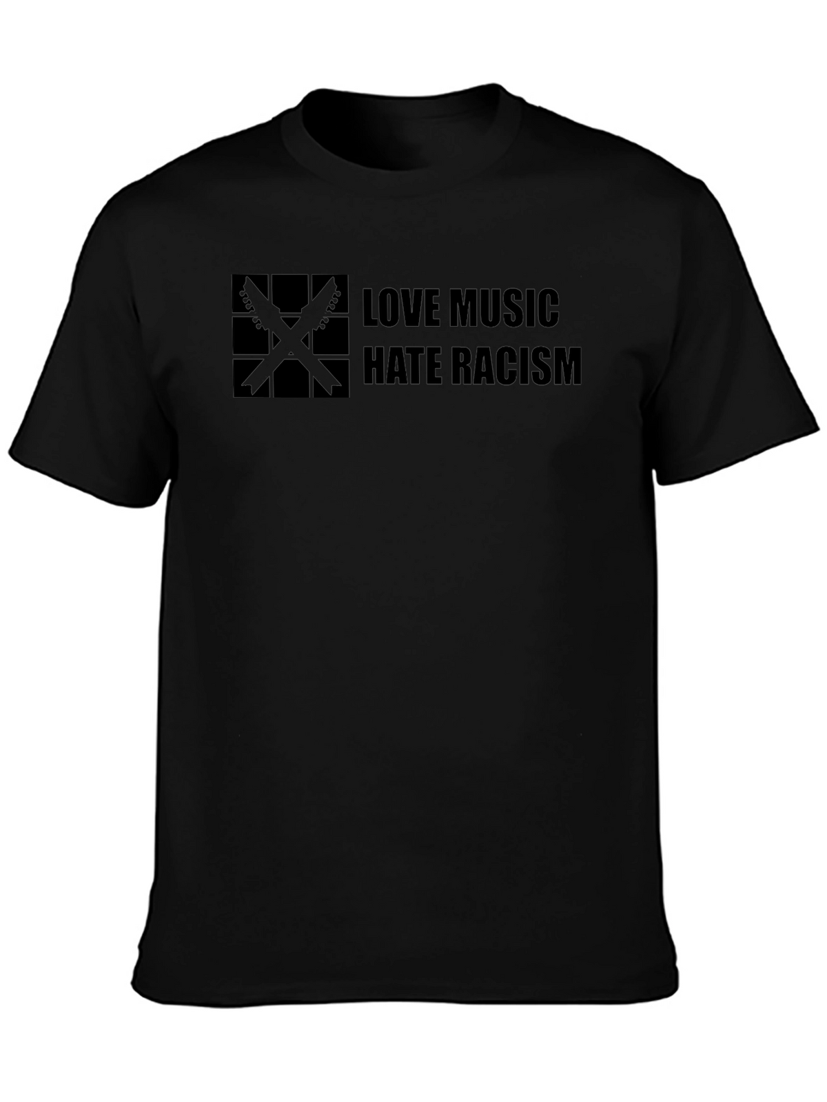 Love Music Hate Racism Black T-Shirt
