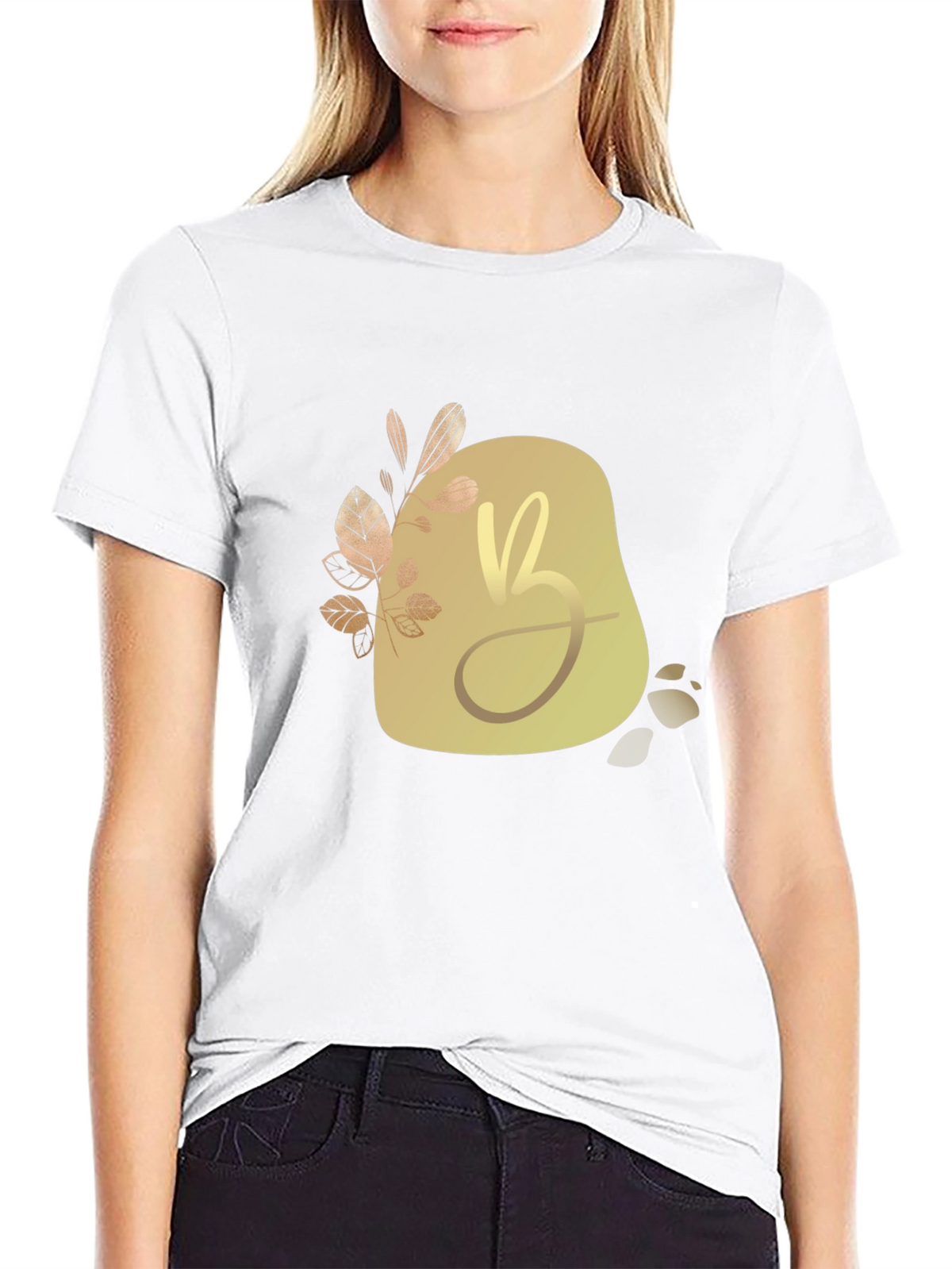Elegant Initial B Graphic Tee - Modern Stylish Design