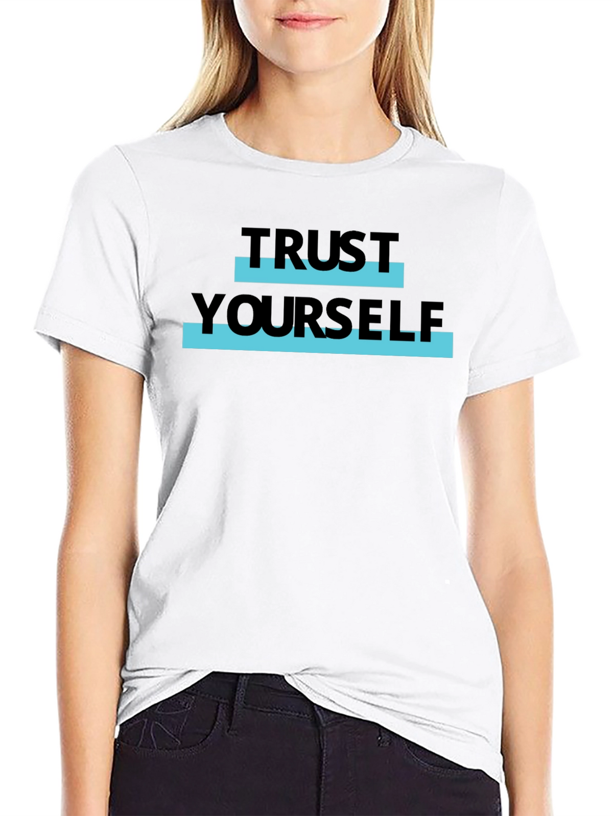 Trust Yourself Graphic Tee - Stylish Black T-Shirt