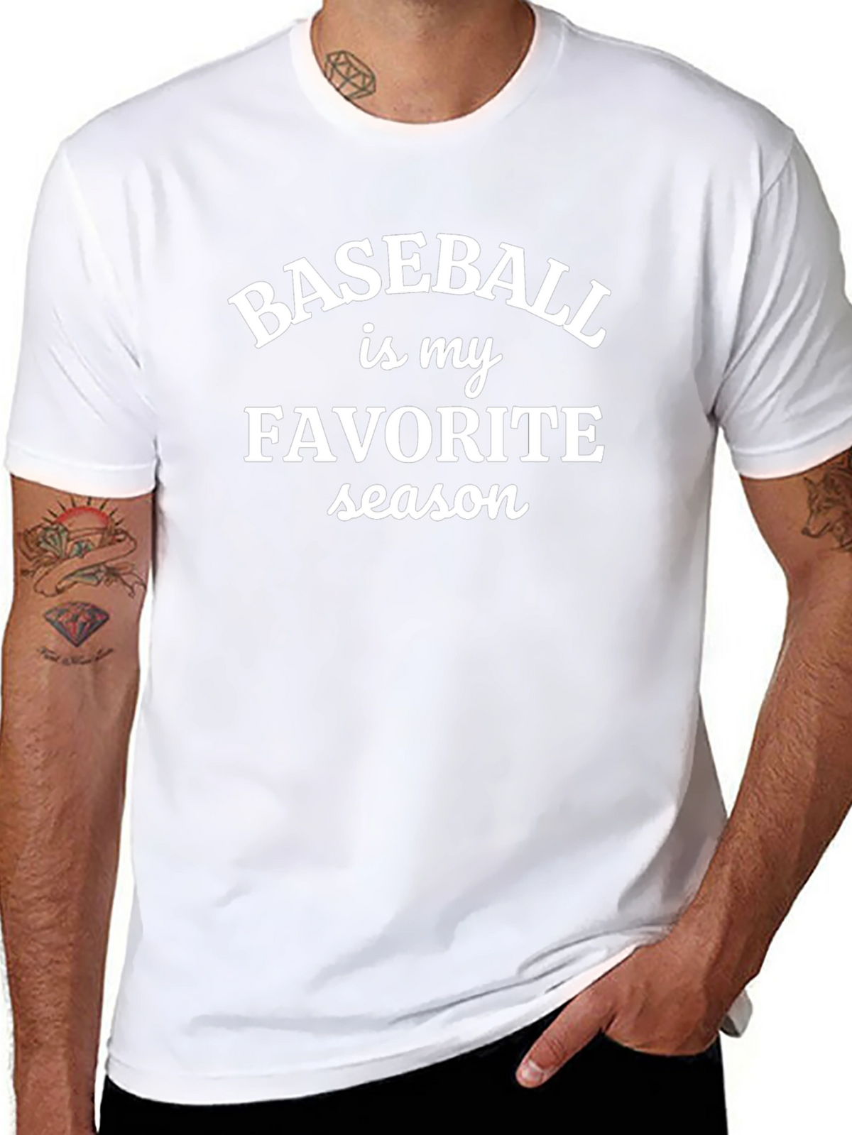 Baseball is My Favorite Season Black T-Shirt