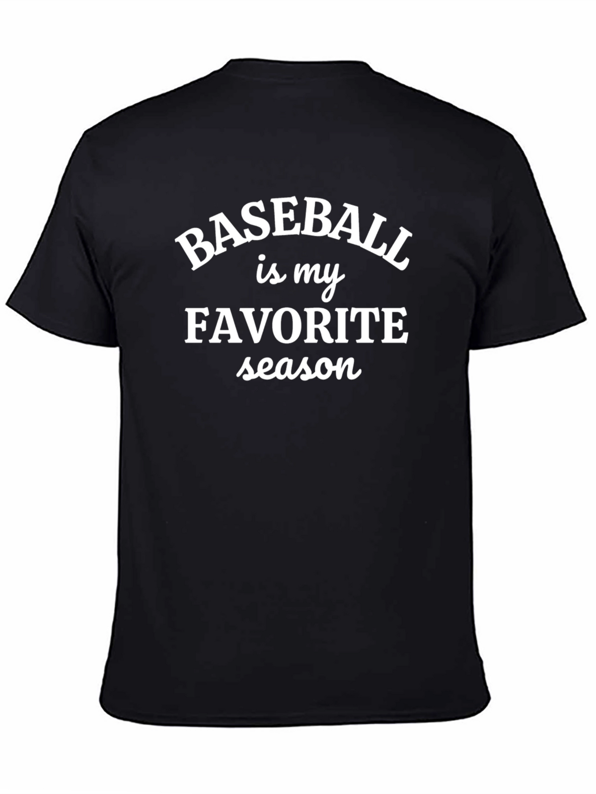 Baseball is My Favorite Season Black T-Shirt
