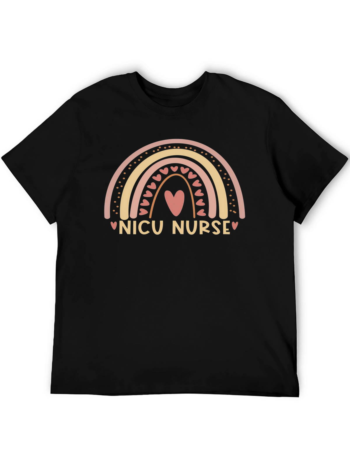 NICU Nurse Rainbow Heart T-Shirt