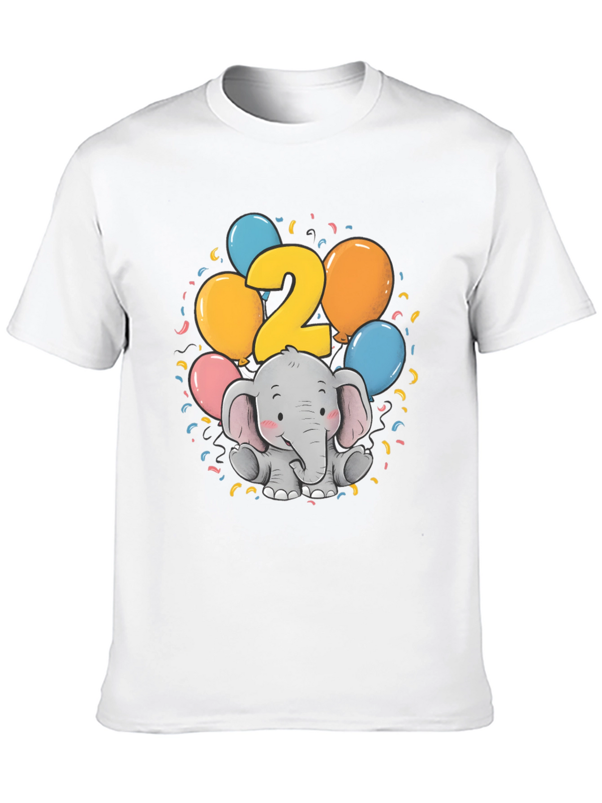 Cute Elephant 2nd Birthday T-Shirt