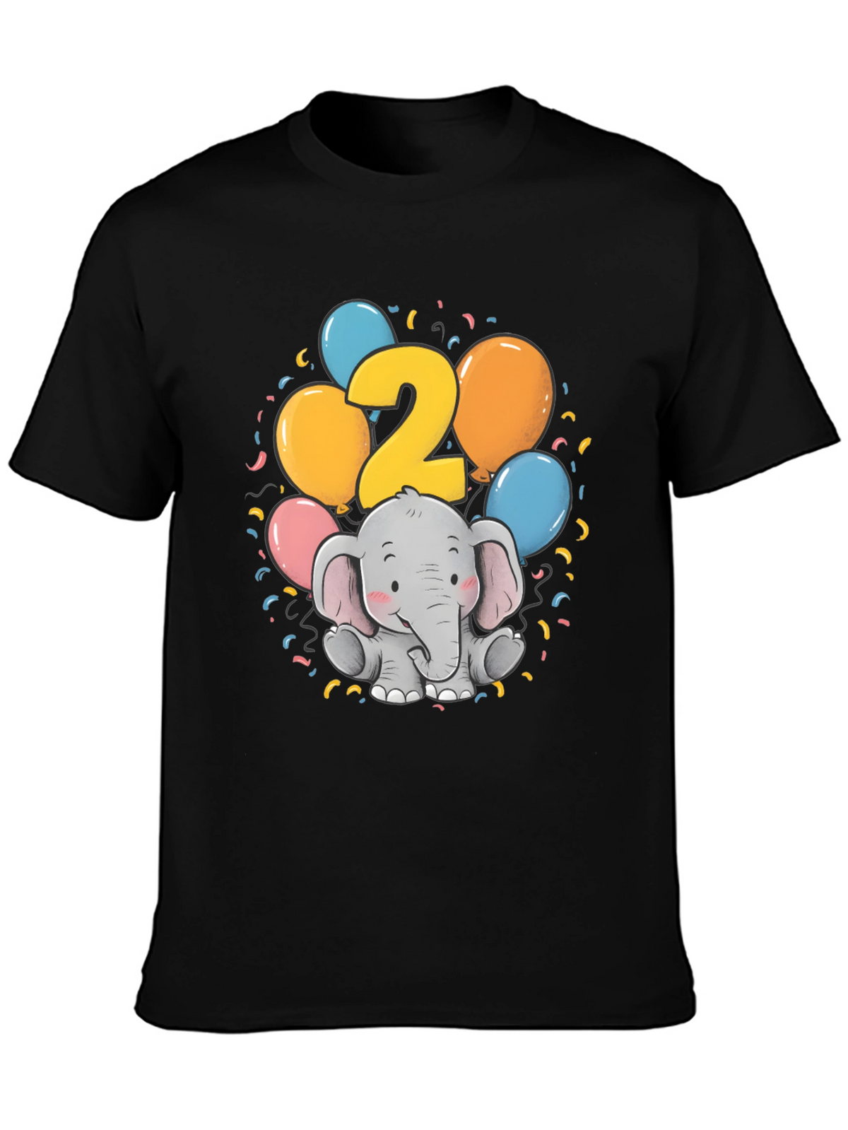 Cute Elephant 2nd Birthday T-Shirt