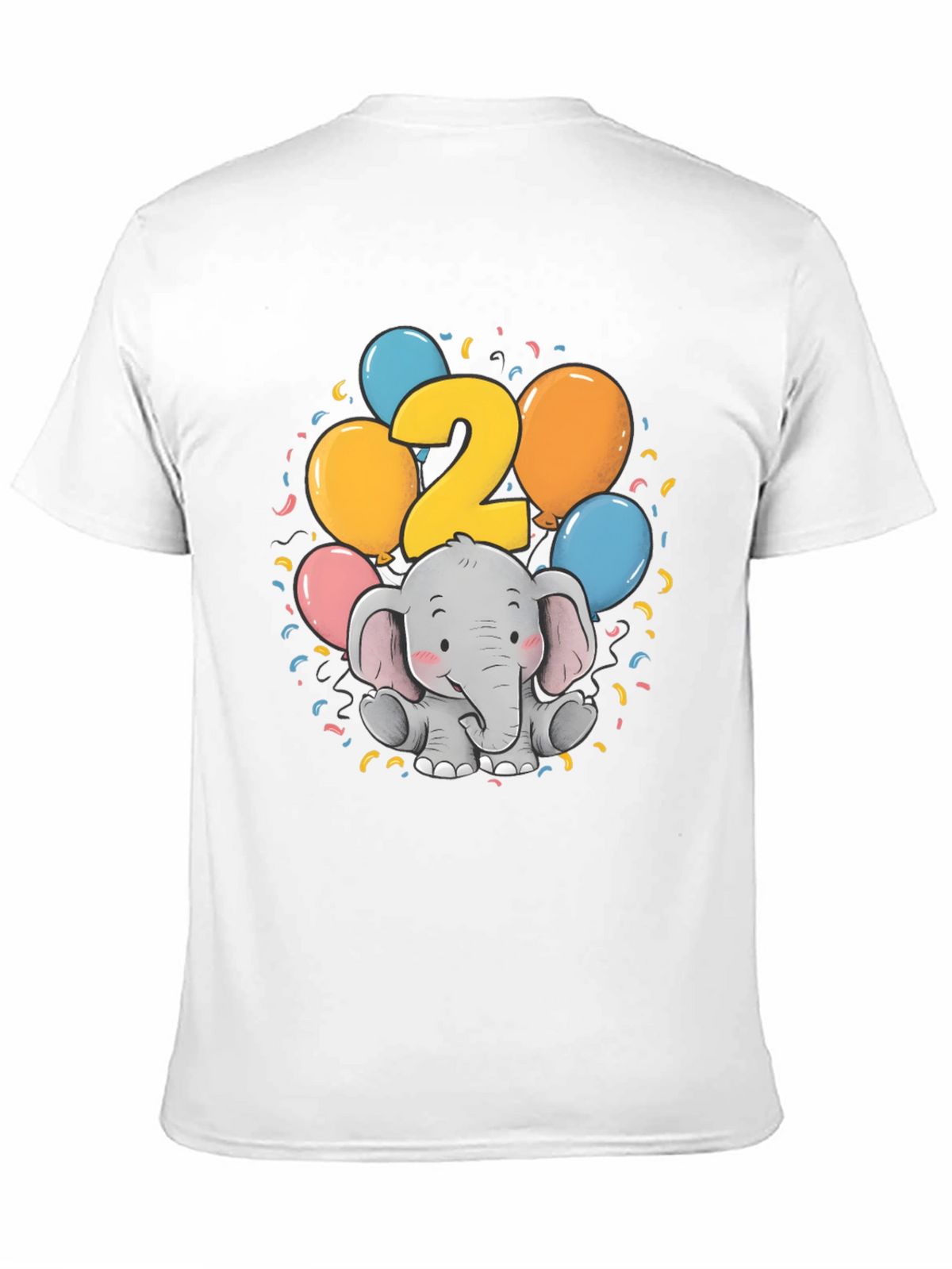 Cute Elephant 2nd Birthday T-Shirt