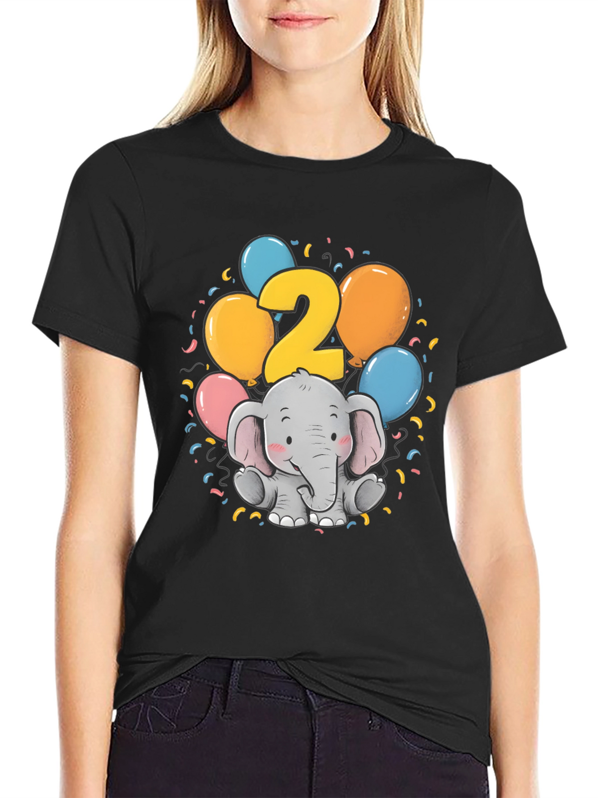 Cute Elephant 2nd Birthday T-Shirt