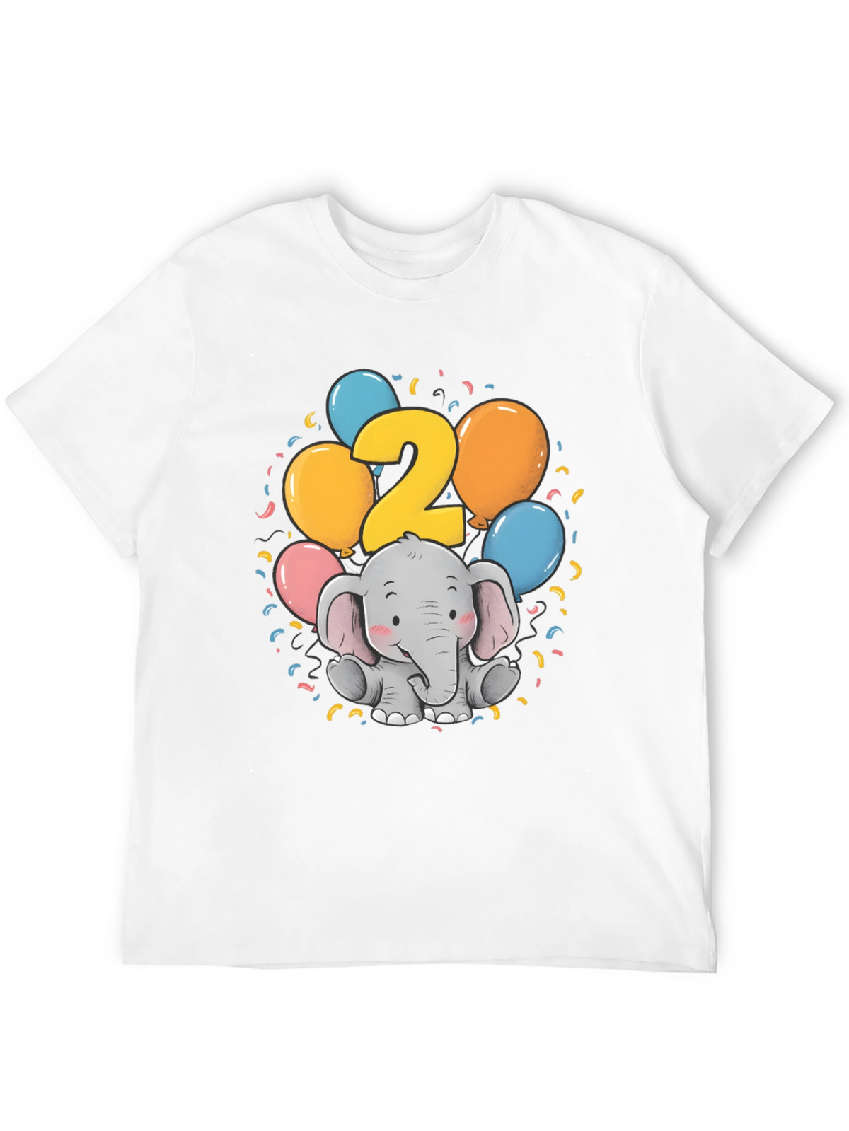 Cute Elephant 2nd Birthday T-Shirt