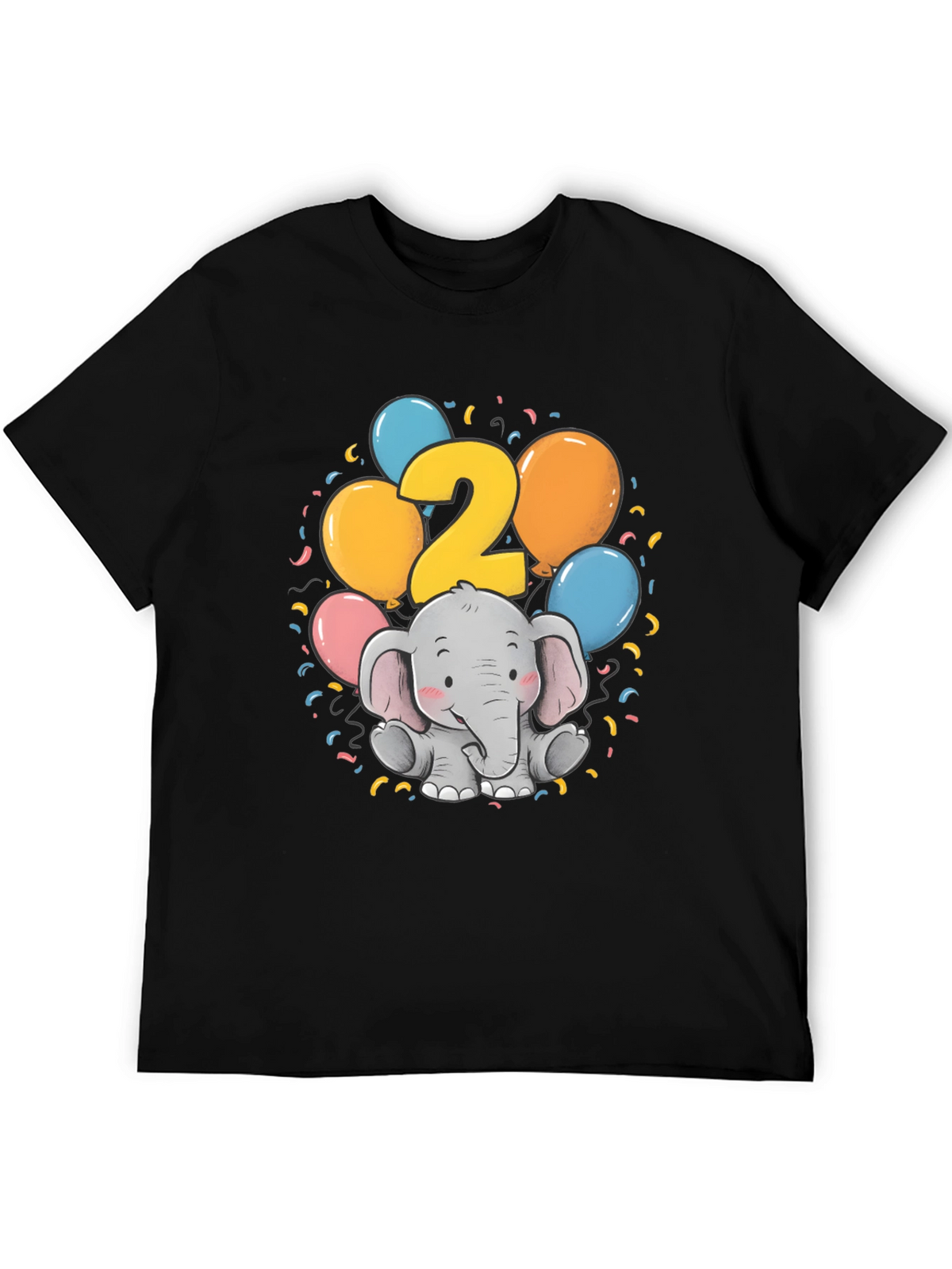 Cute Elephant 2nd Birthday T-Shirt