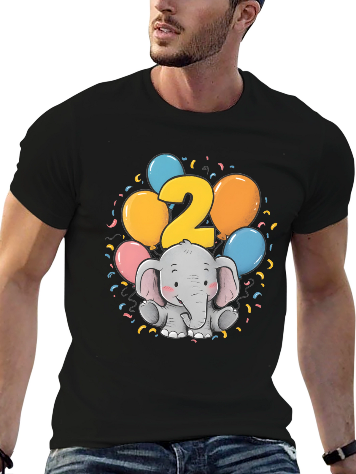 Cute Elephant 2nd Birthday T-Shirt