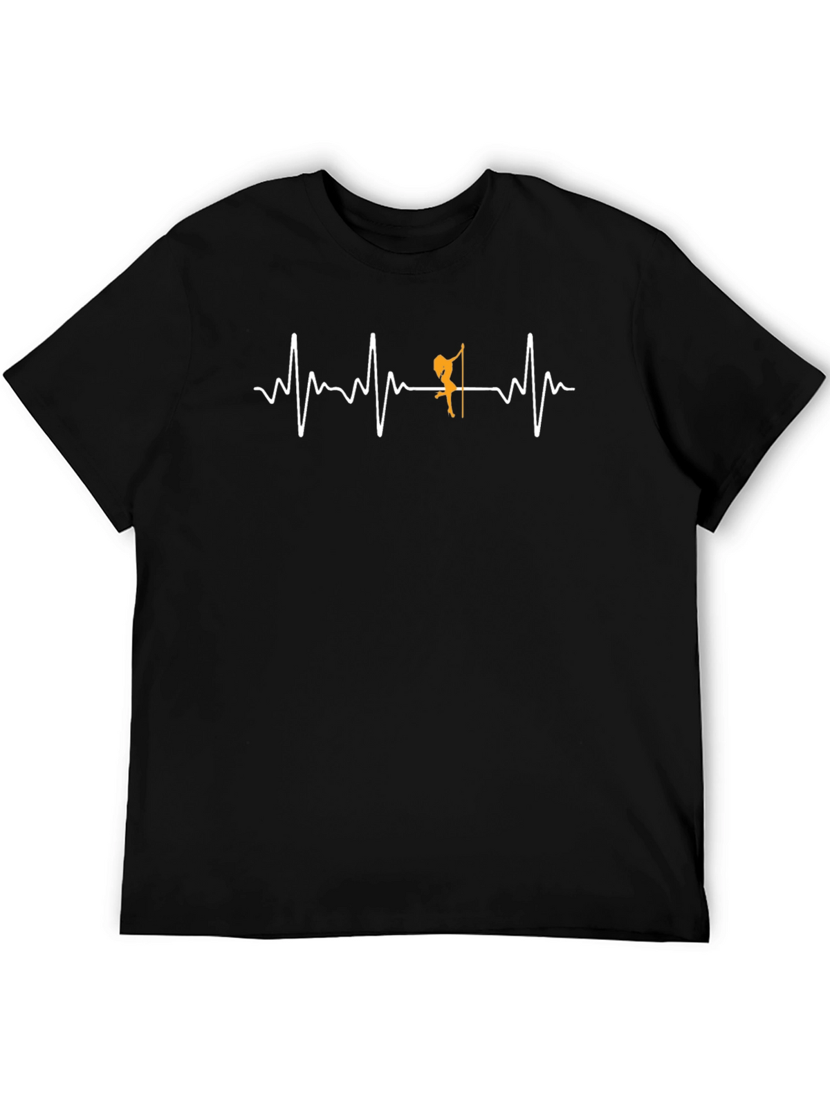 Pole Dance Heartbeat Graphic Tee - Black