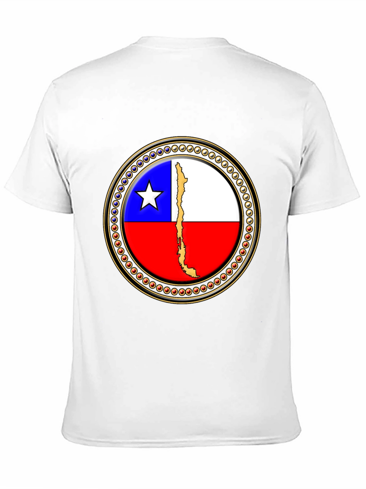 Chile Flag Graphic Tee - Black Cotton T-Shirt