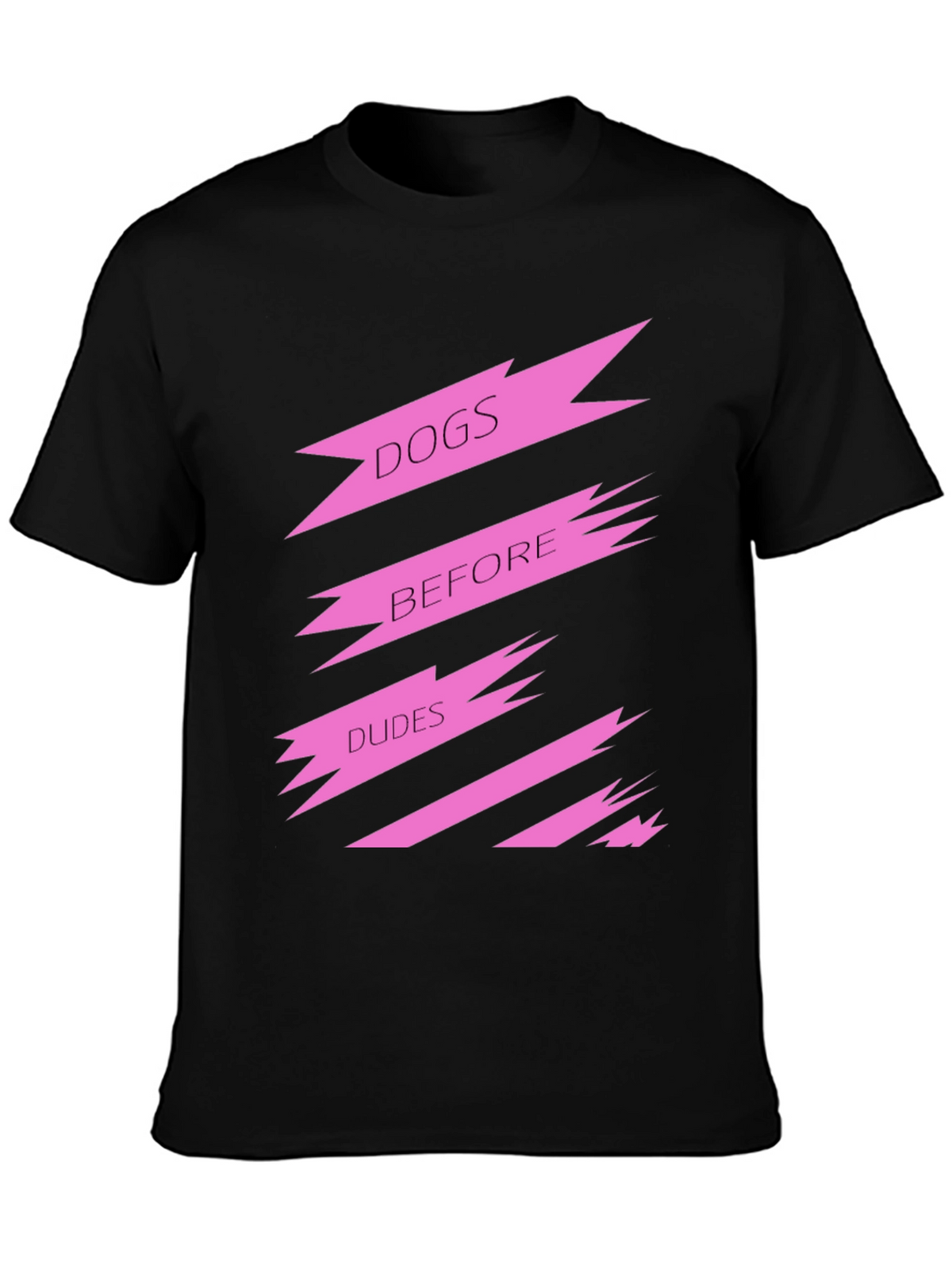 Dogs Before Dudes Graphic Tee - Black