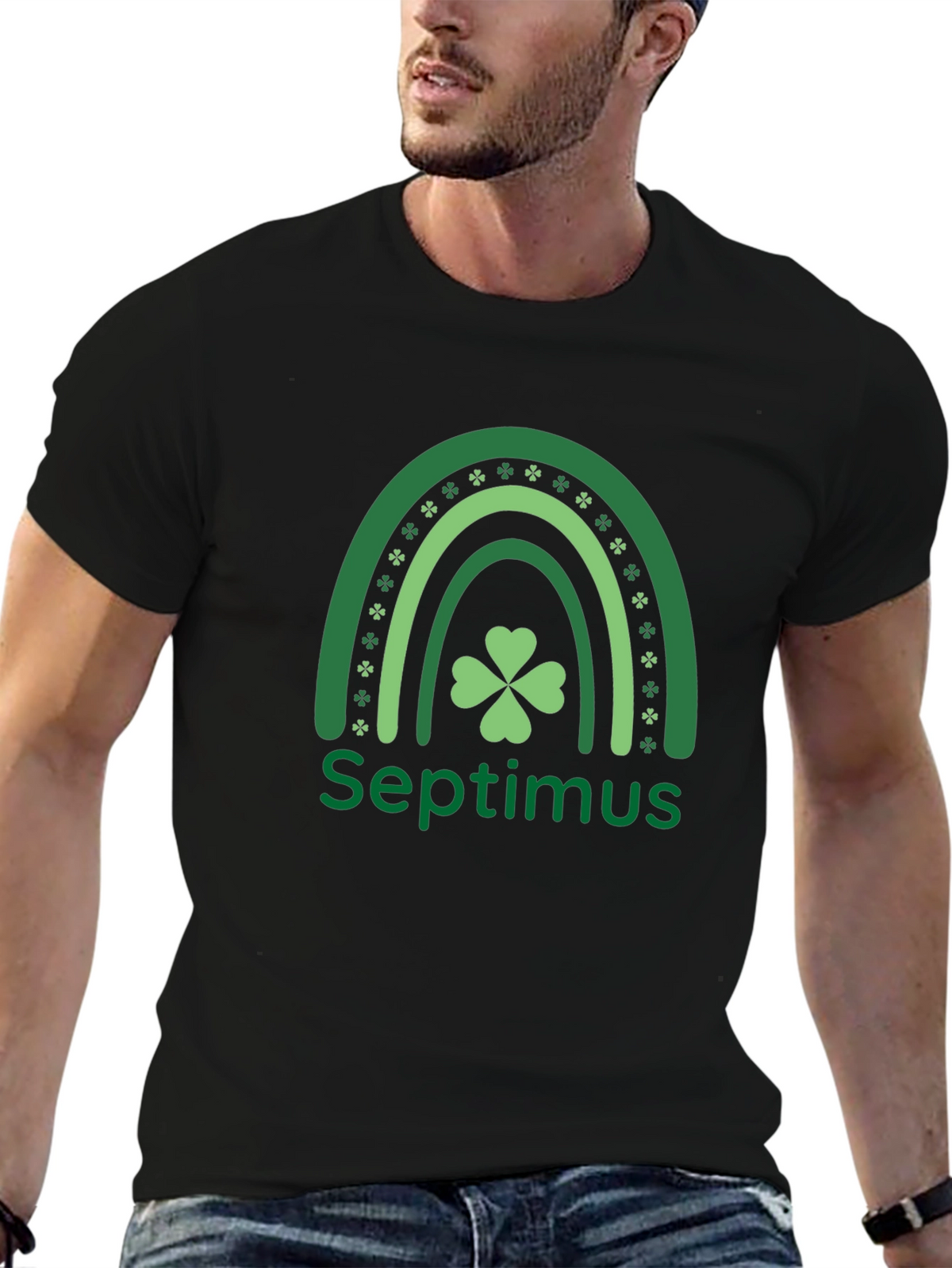 Septimus St. Patricks Day Rainbow Clover T-Shirt