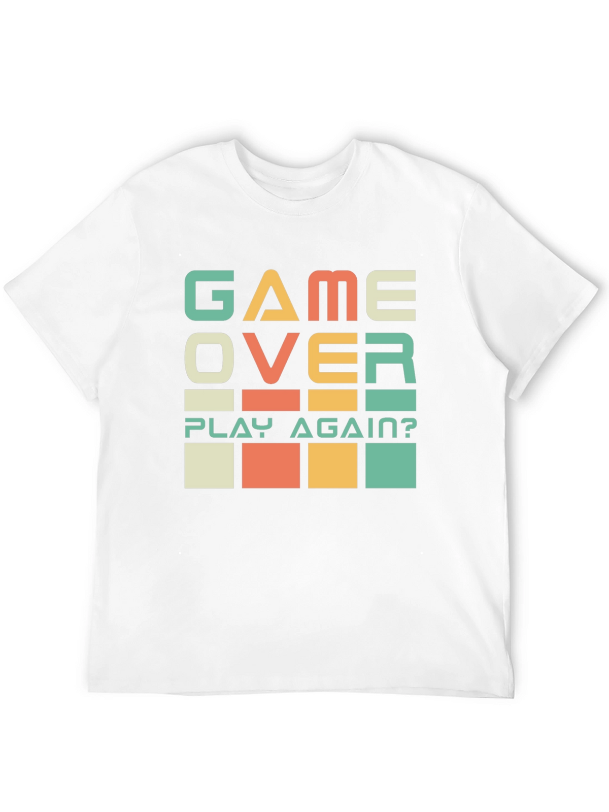 Game Over? Play Again? Black Graphic T-Shirt
