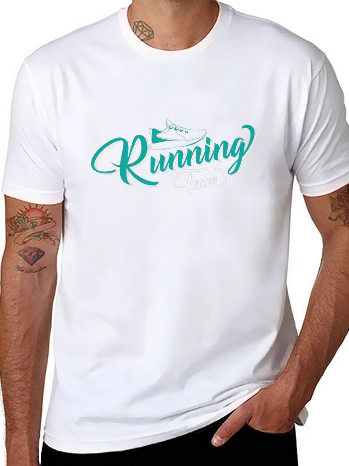 Running Team Graphic Tee - Black Casual Shirt