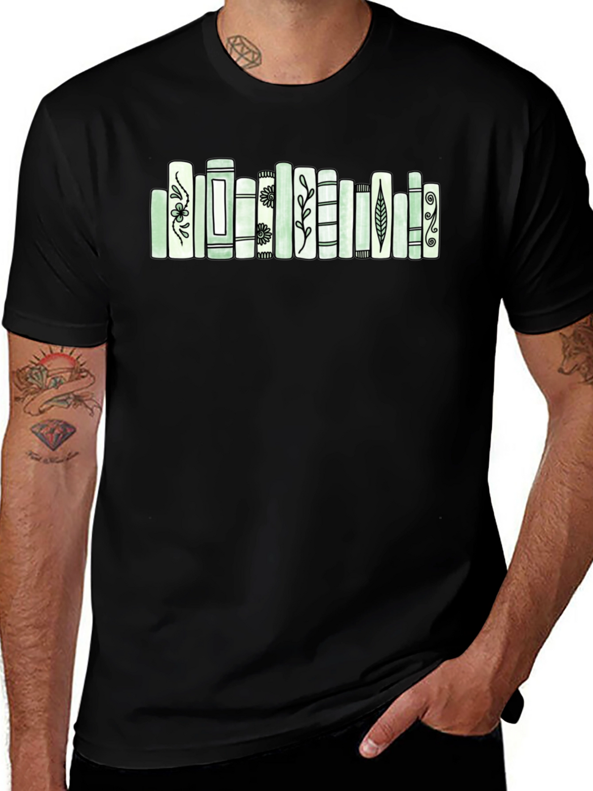 Book Lovers T-Shirt with Unique Book Design