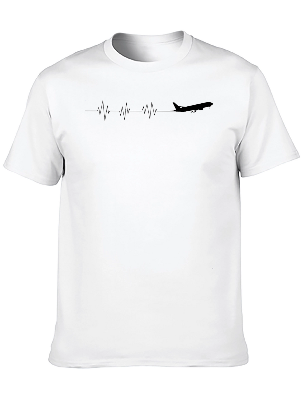 Airplane Heartbeat T-Shirt - Aviation Enthusiast Tee