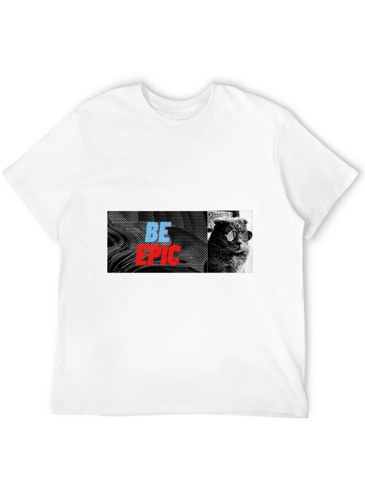 Be Epic Cat Graphic Tee - Black