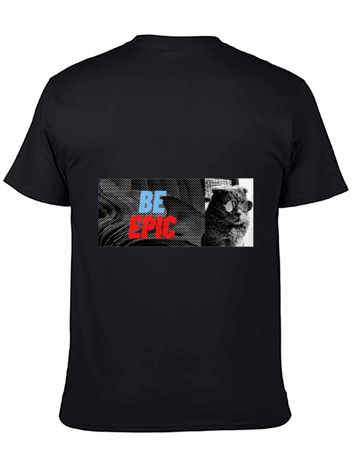 Be Epic Cat Graphic Tee - Black