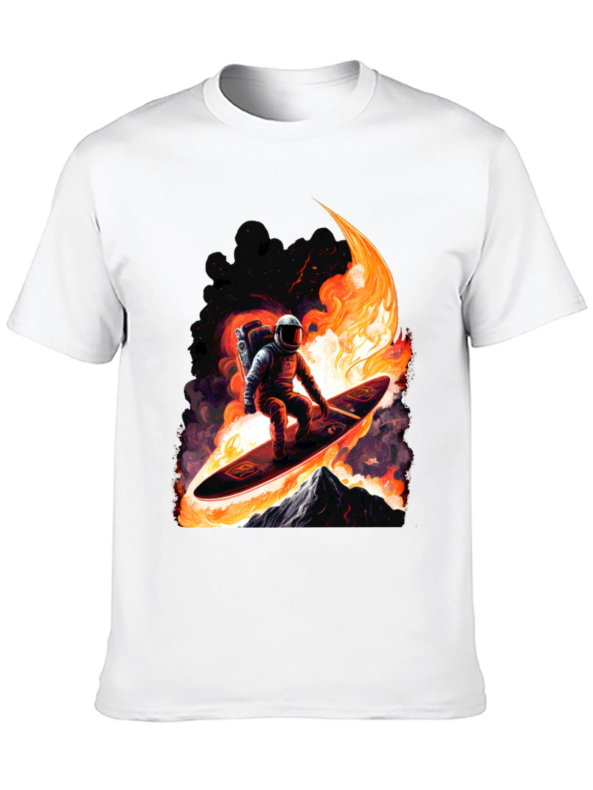 Astronaut Surfer Graphic Tee - Black