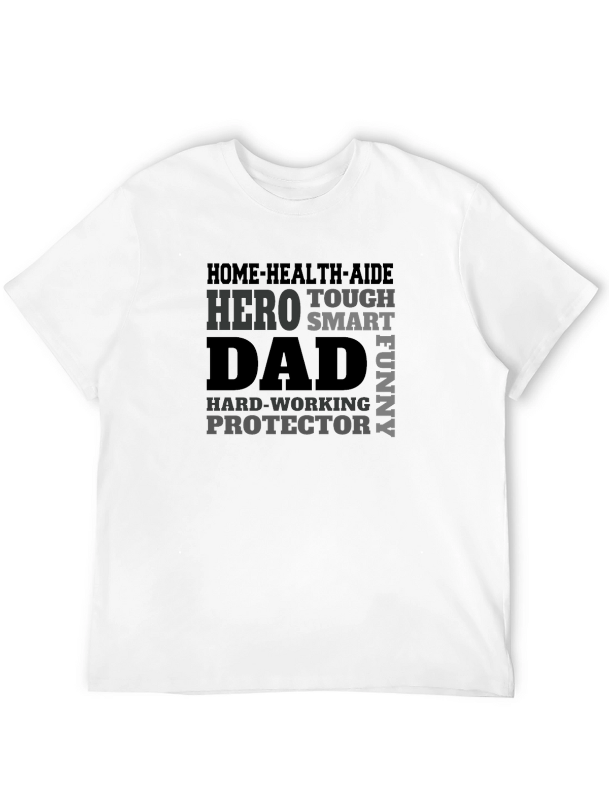 Dad Hero Graphic Tee - Black Cotton Blend T-Shirt