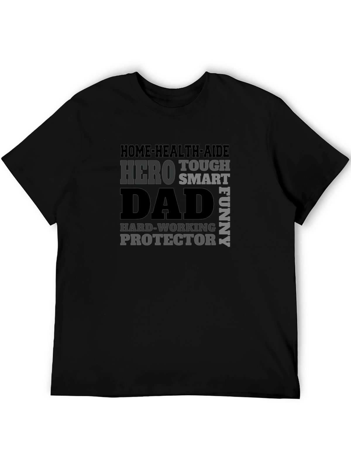 Dad Hero Graphic Tee - Black Cotton Blend T-Shirt
