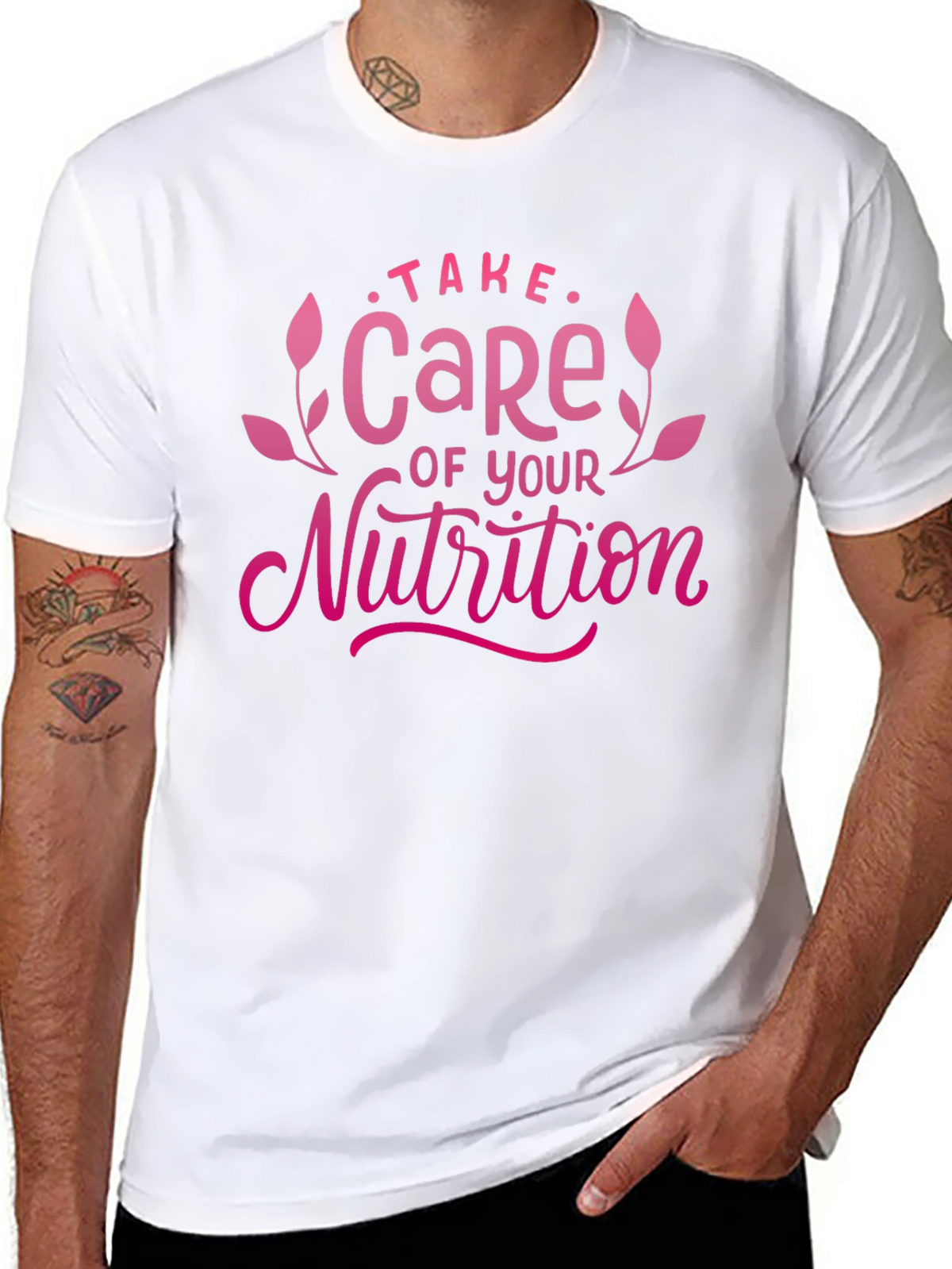 Take Care of Your Nutrition Graphic Tee Black T-Shirt