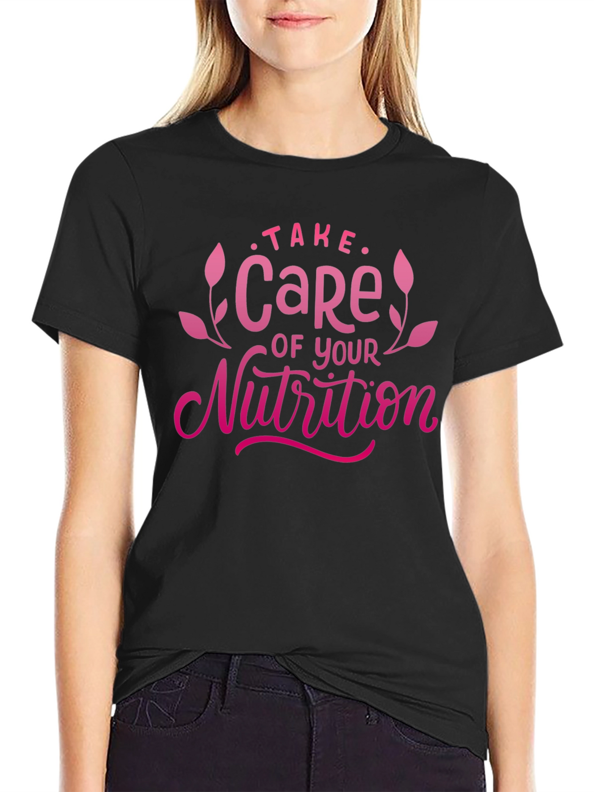 Take Care of Your Nutrition Graphic Tee Black T-Shirt