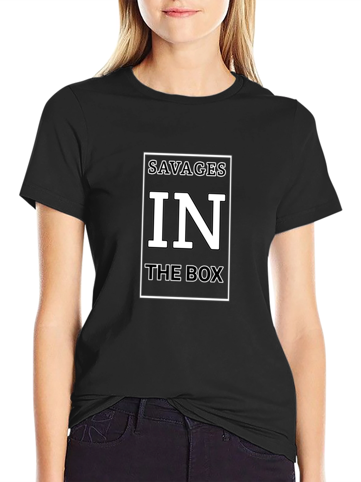 Savages in The Box Graphic T-Shirt - Black