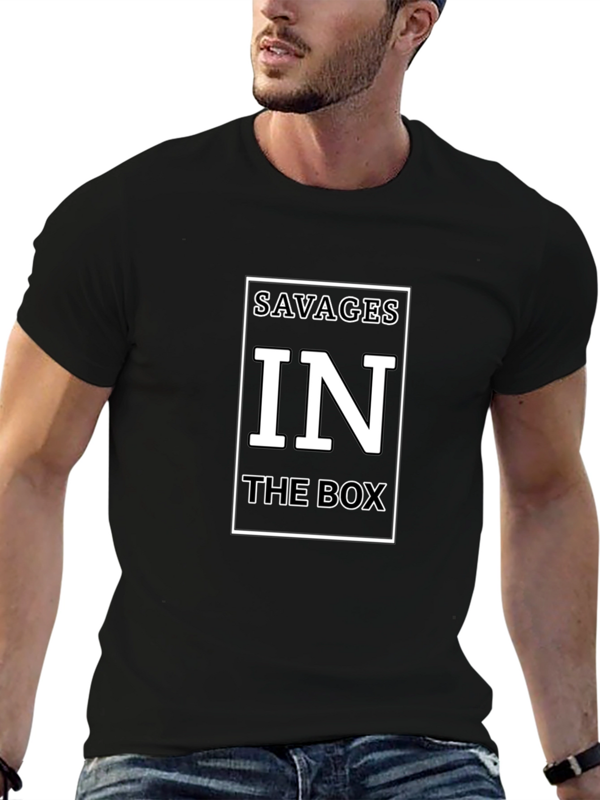 Savages in The Box Graphic T-Shirt - Black