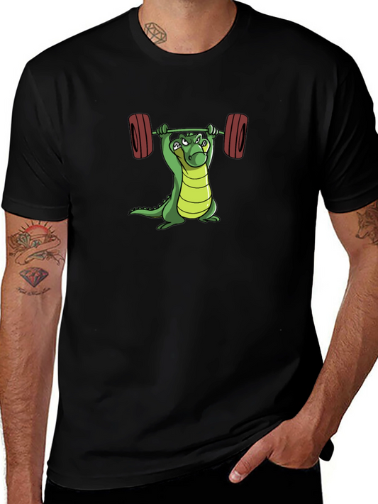 Funny Gym Alligator Weightlifting T-Shirt