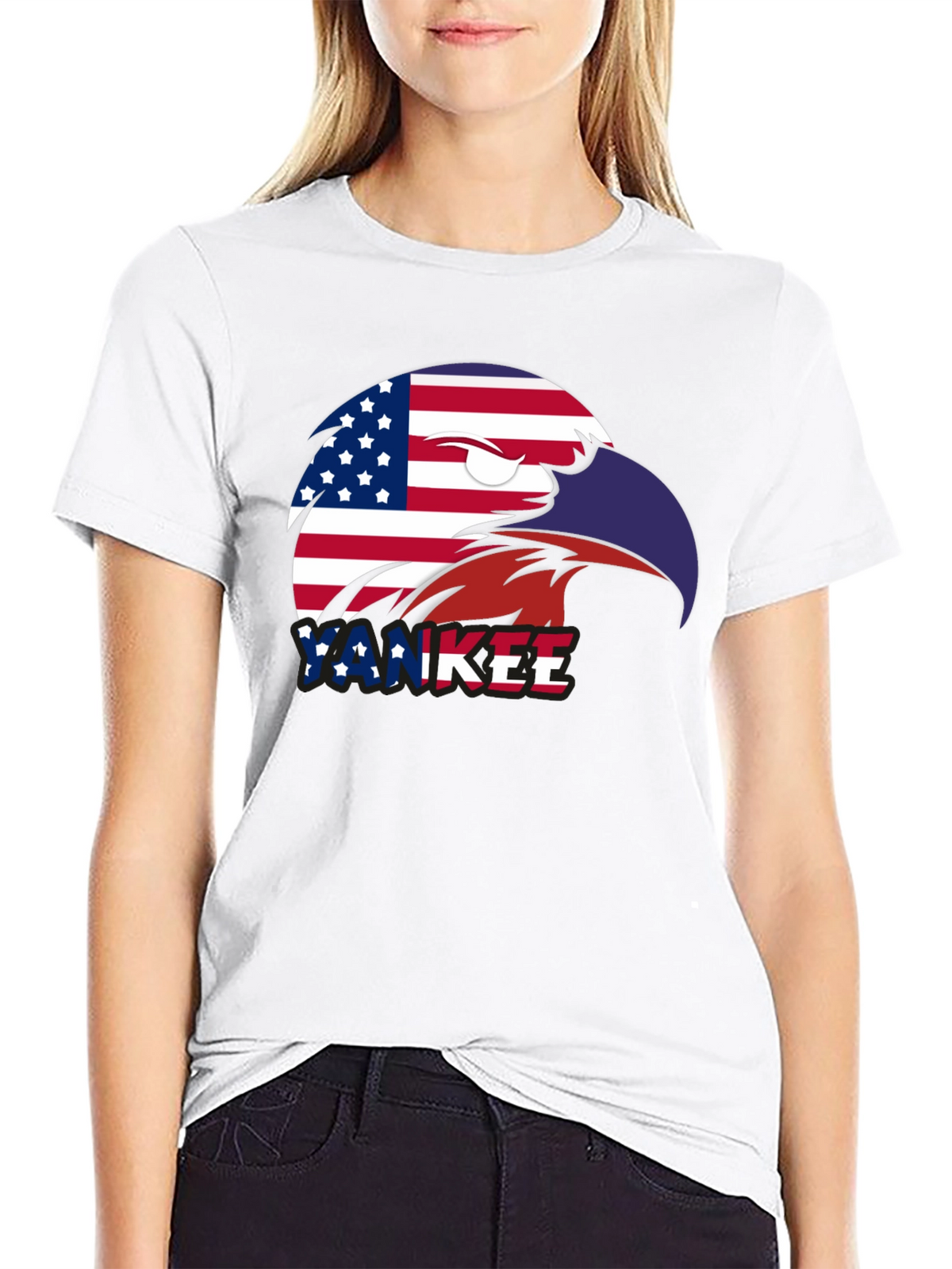 Patriotic Eagle YANKEE Graphic T-Shirt