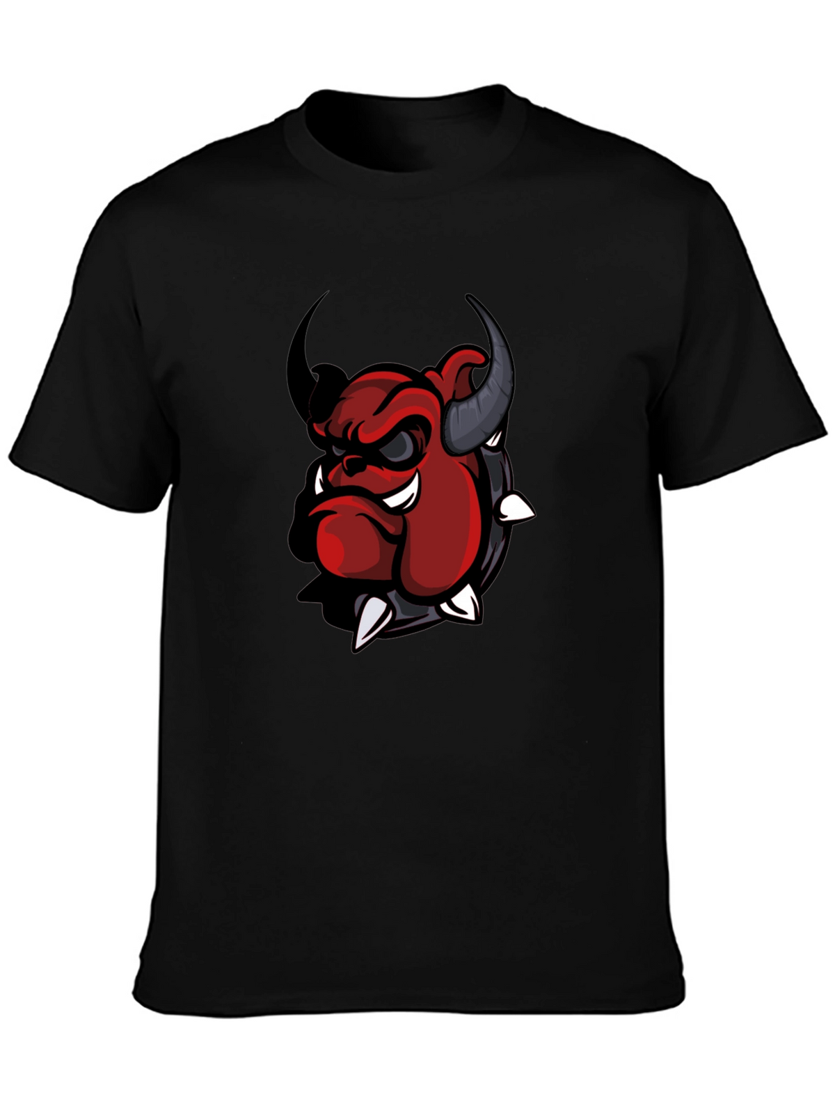 Cool Devil Bulldog Graphic T-Shirt