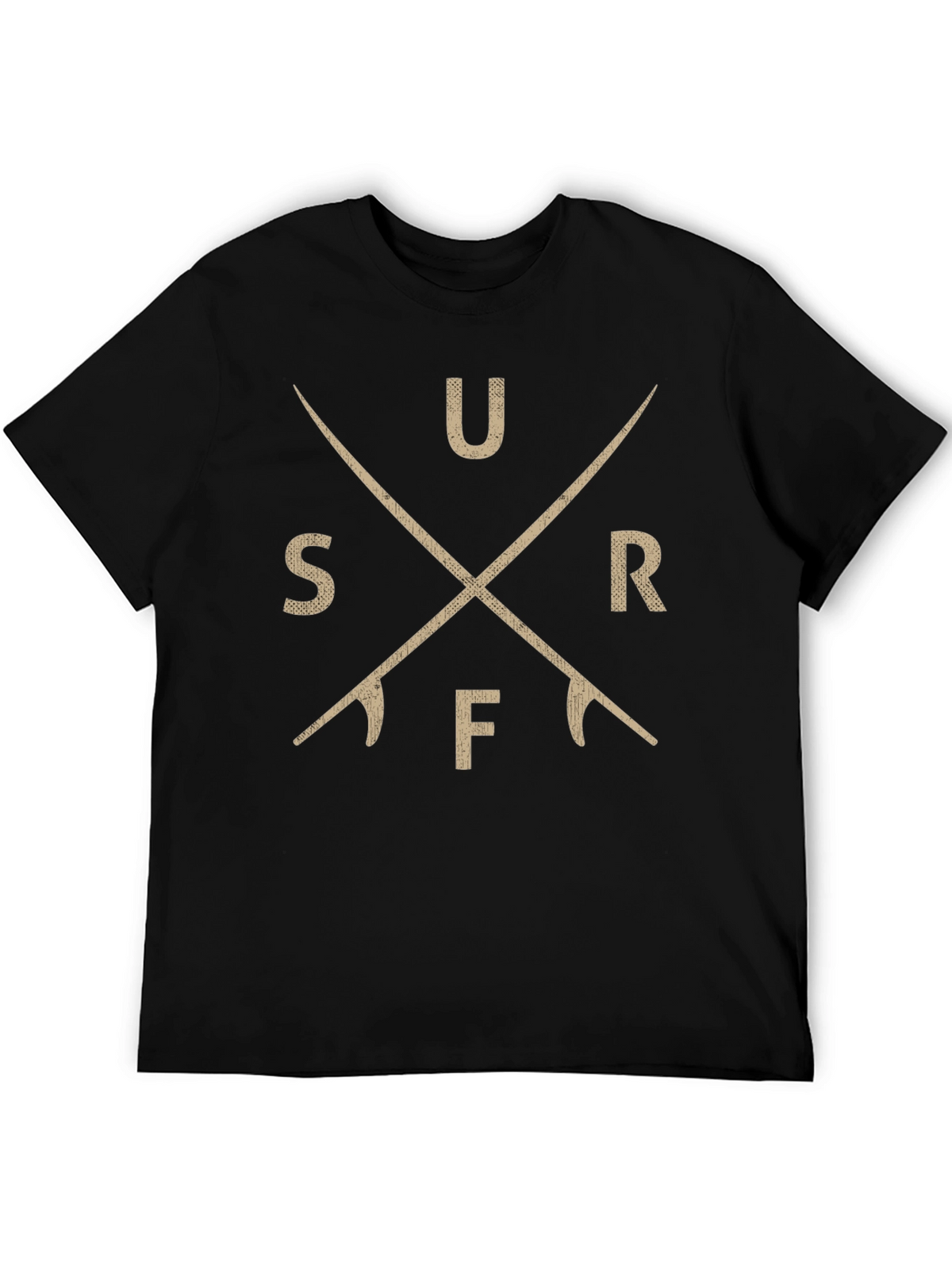 Surfboard Cross T-Shirt - Black